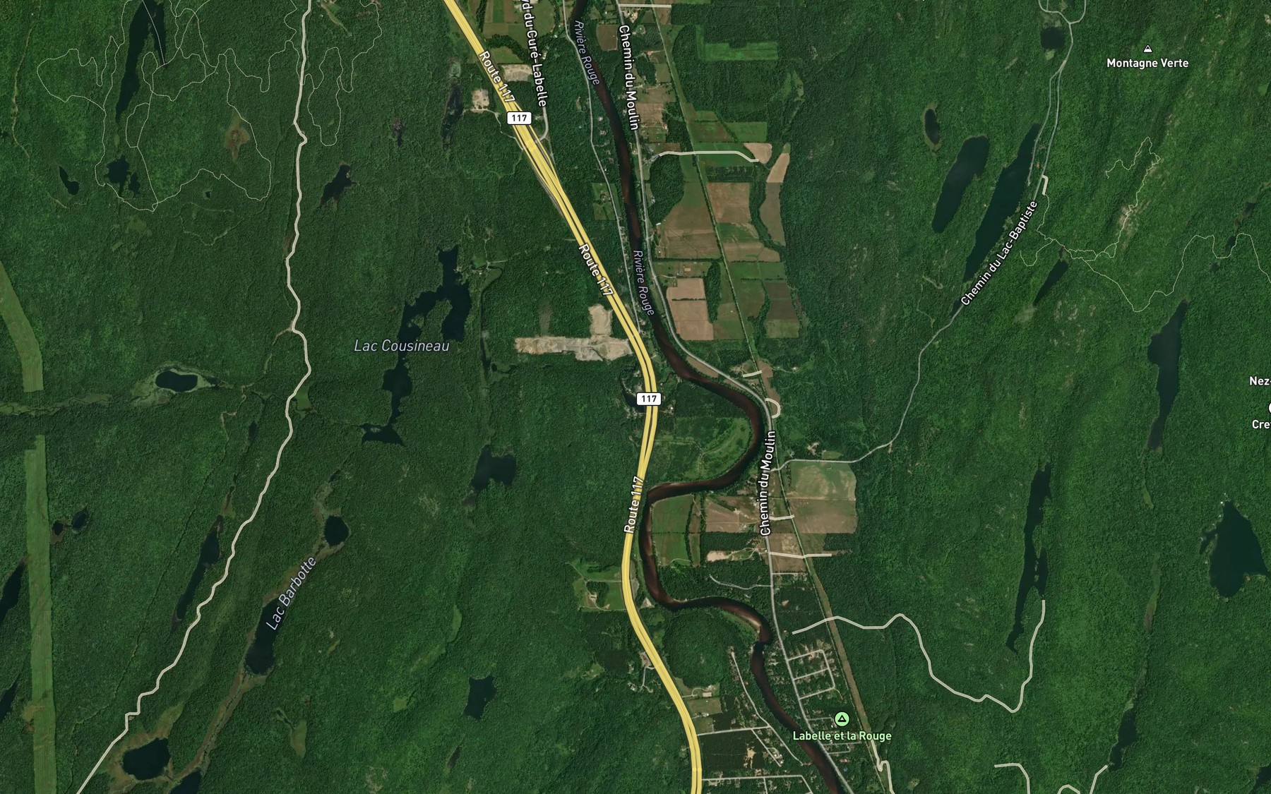 Satellite map of the Lac a Lauzon