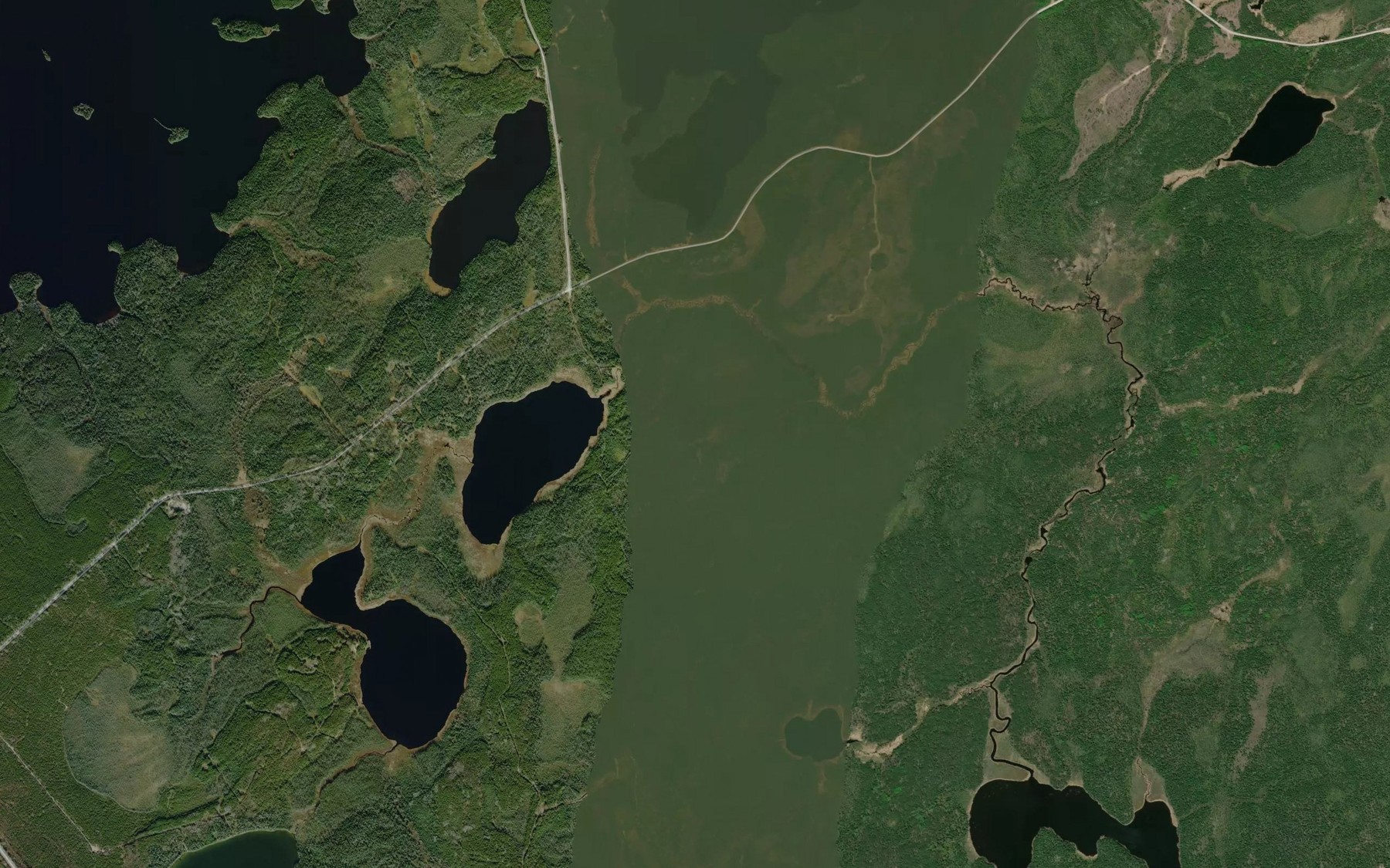 Satellite map of the Anderson Creek
