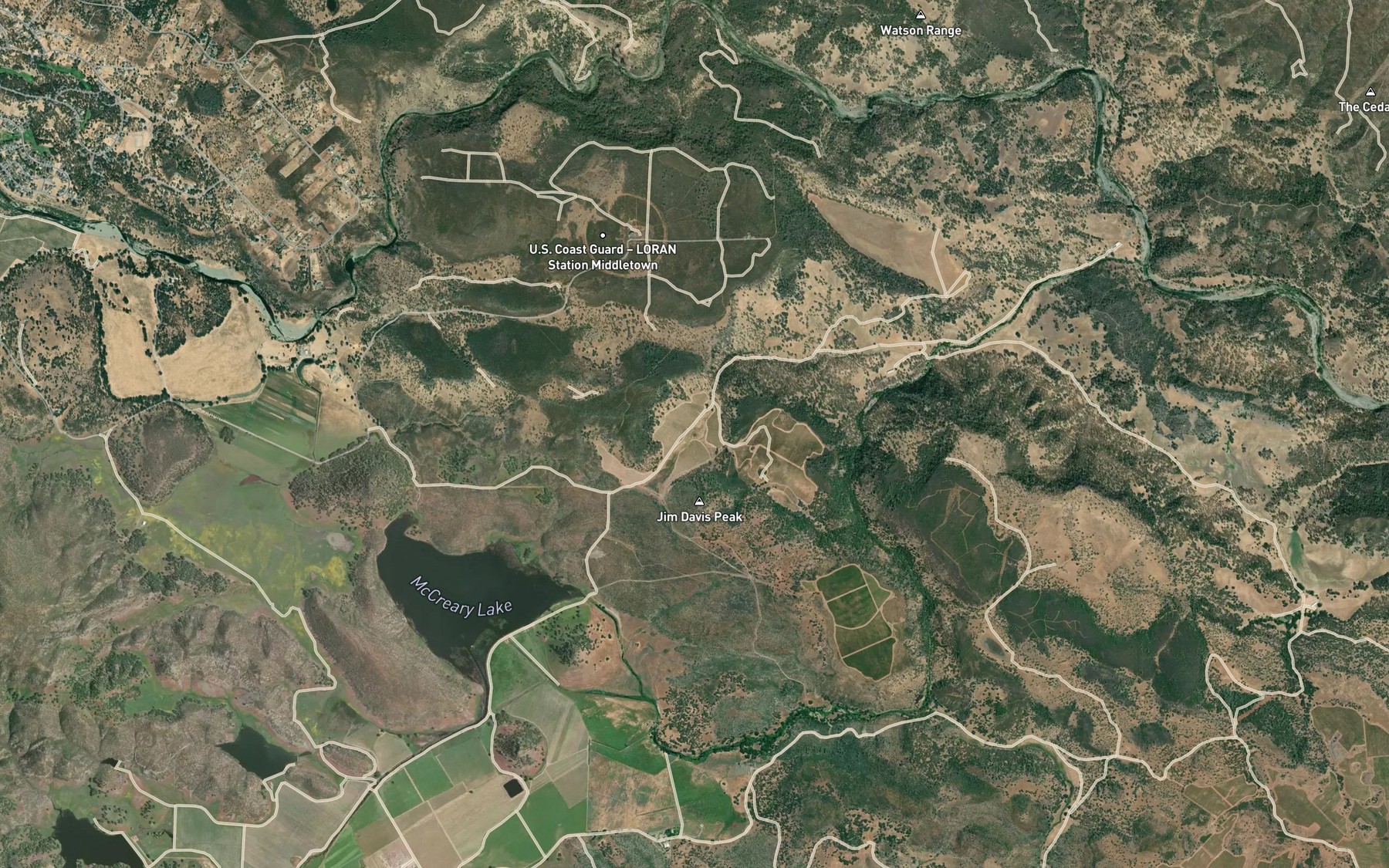 Satellite map of the Wildcat Lake