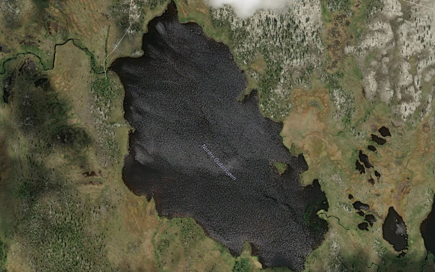 Satellite map of the Nordre Osdalssjoen
