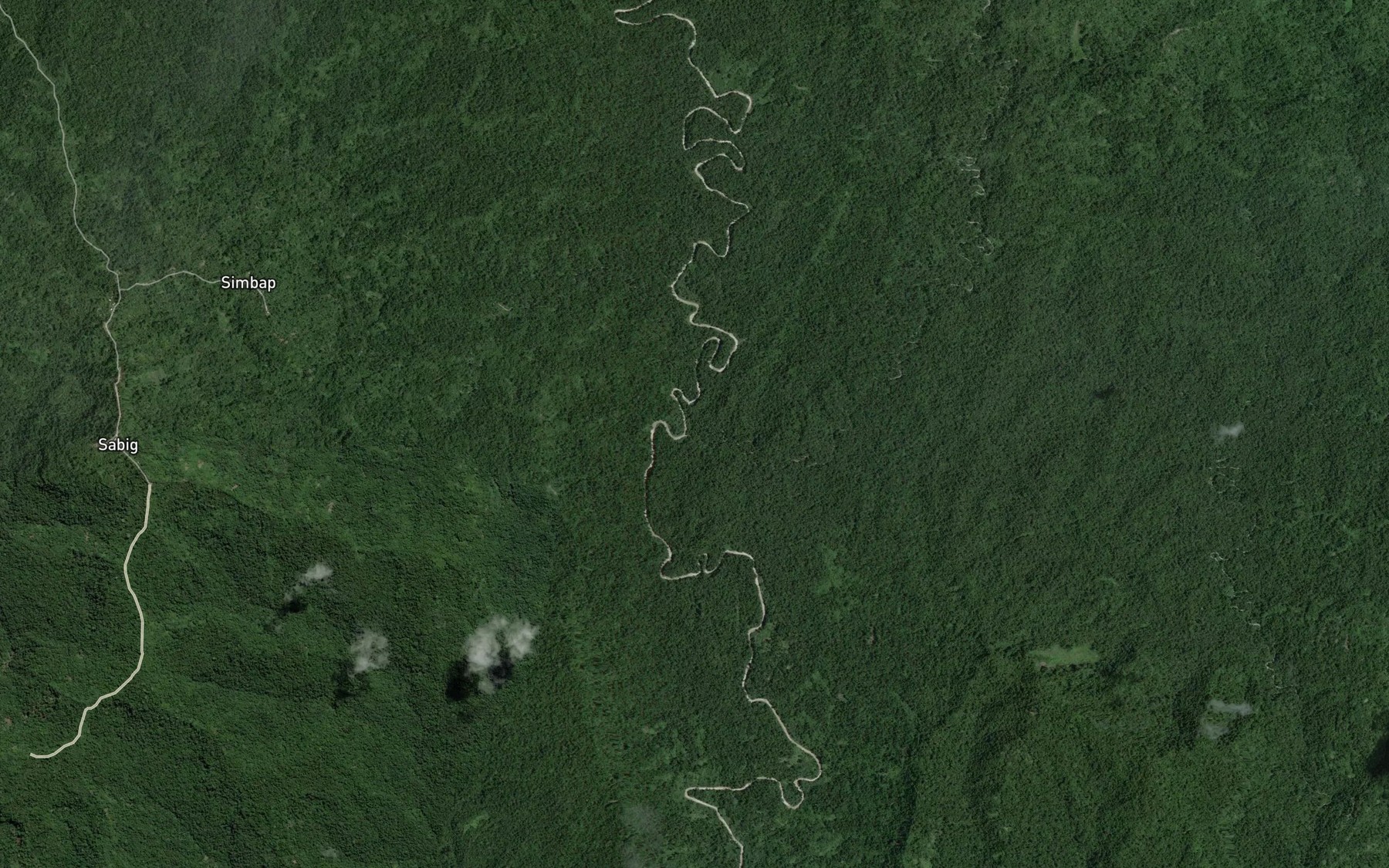 Satellite map of the Wigir Creek