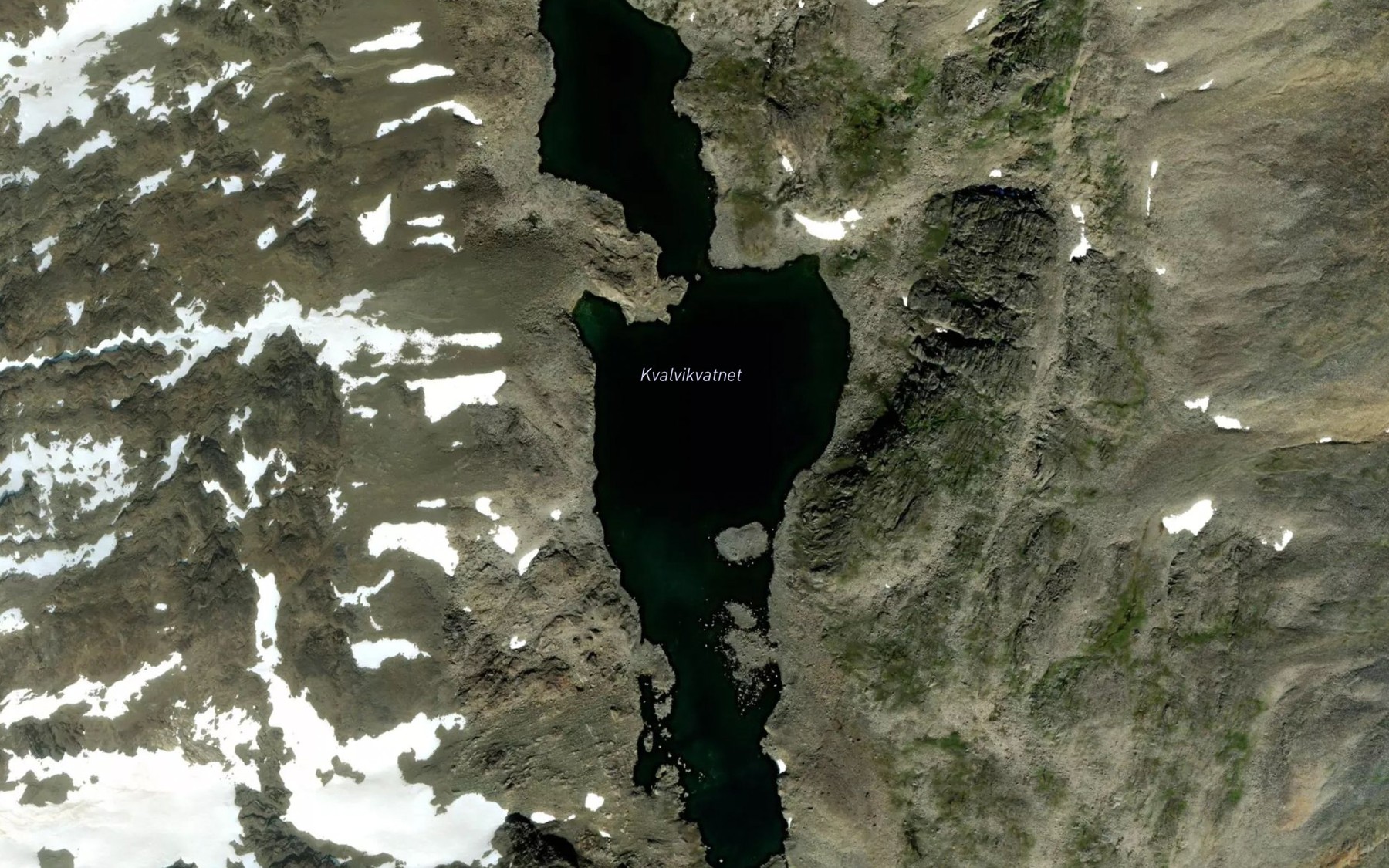 Satellite map of the Kvalvikvatnet