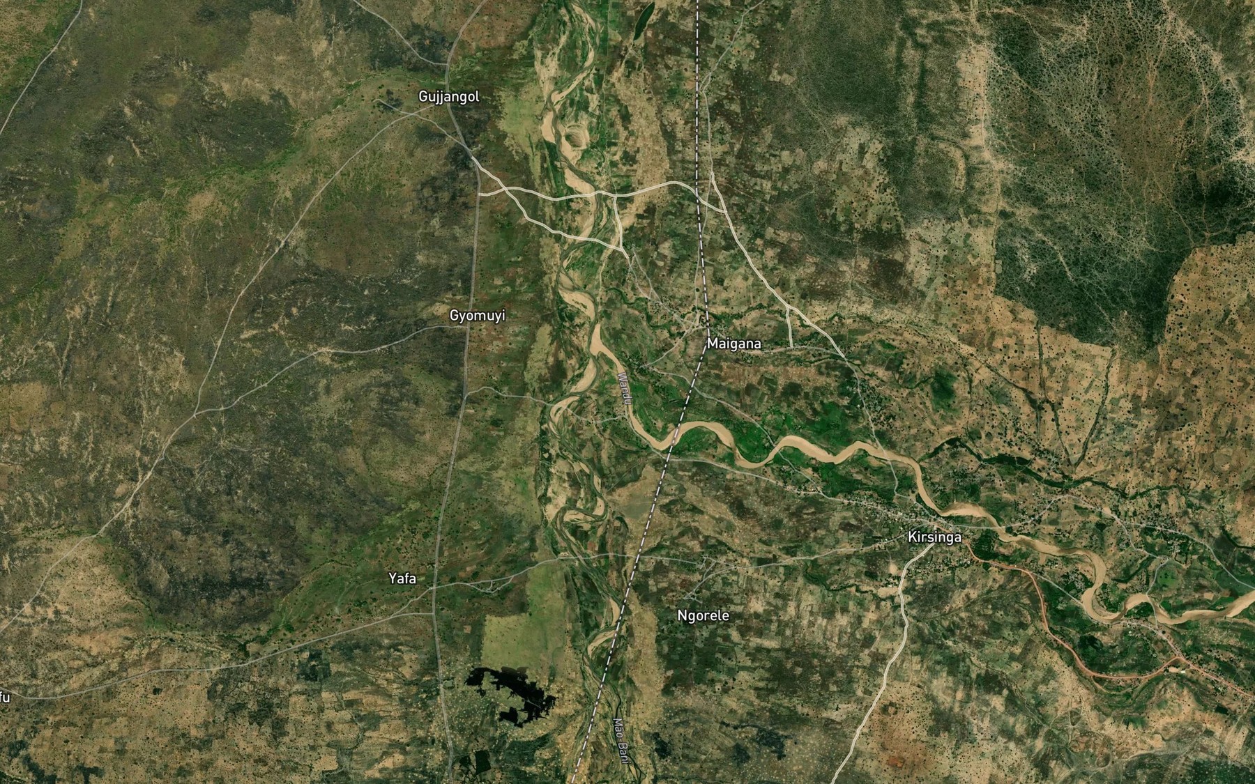 Satellite map of the Rafin Mayowandu