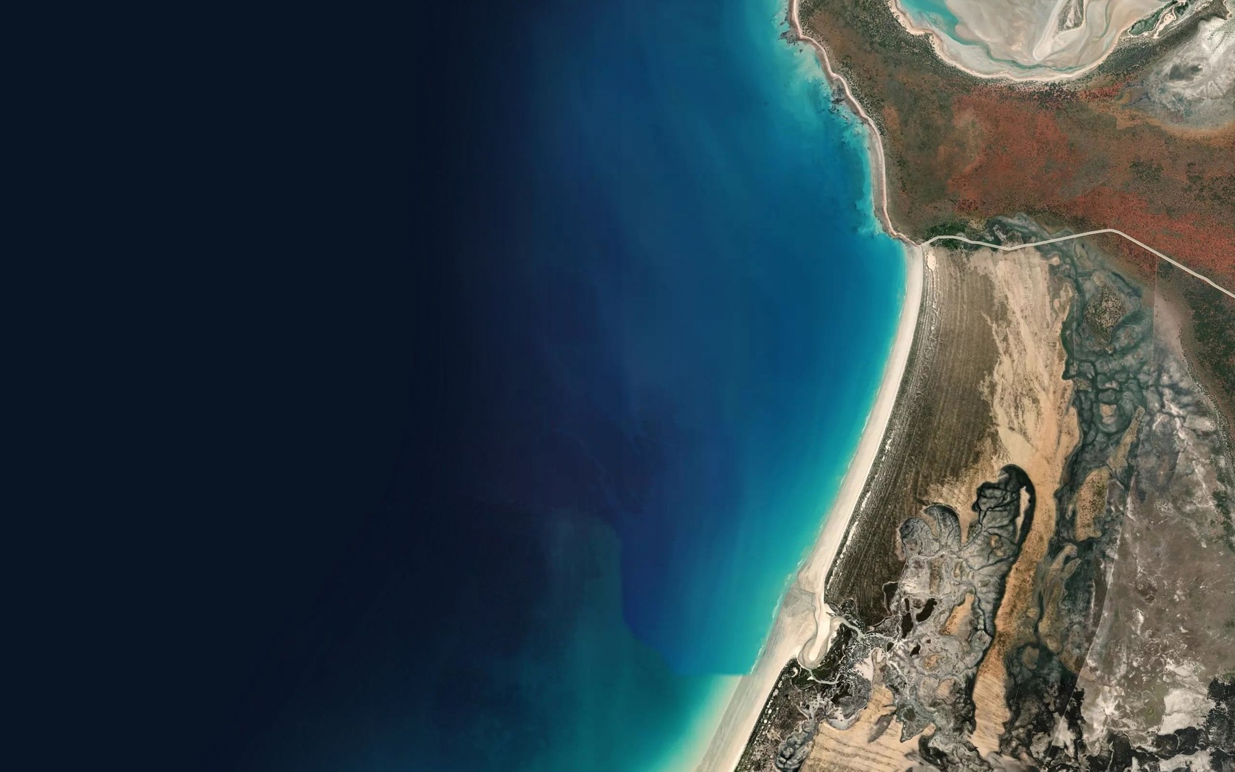Satellite map of the Desault Bay