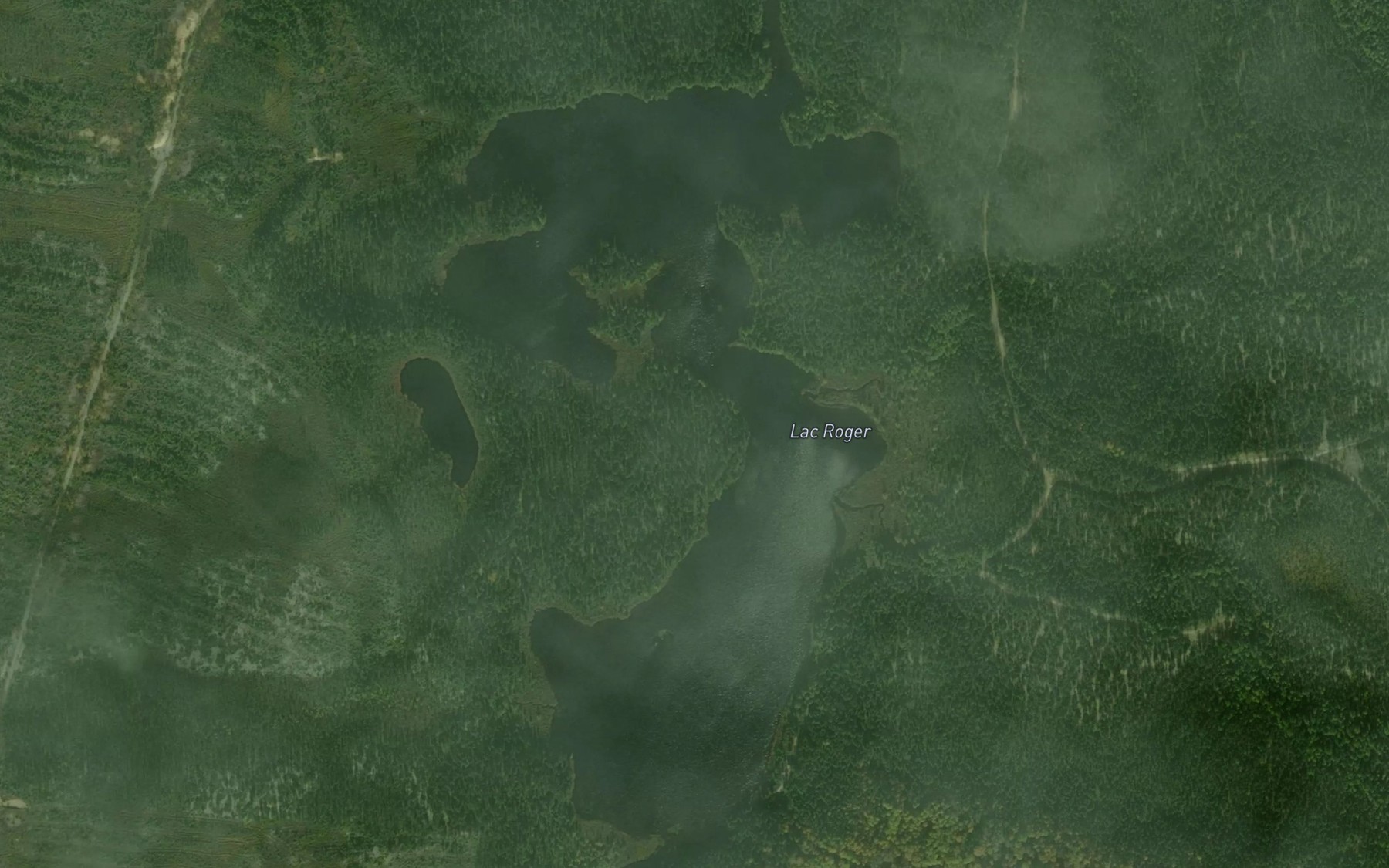 Satellite map of the Lac Roger