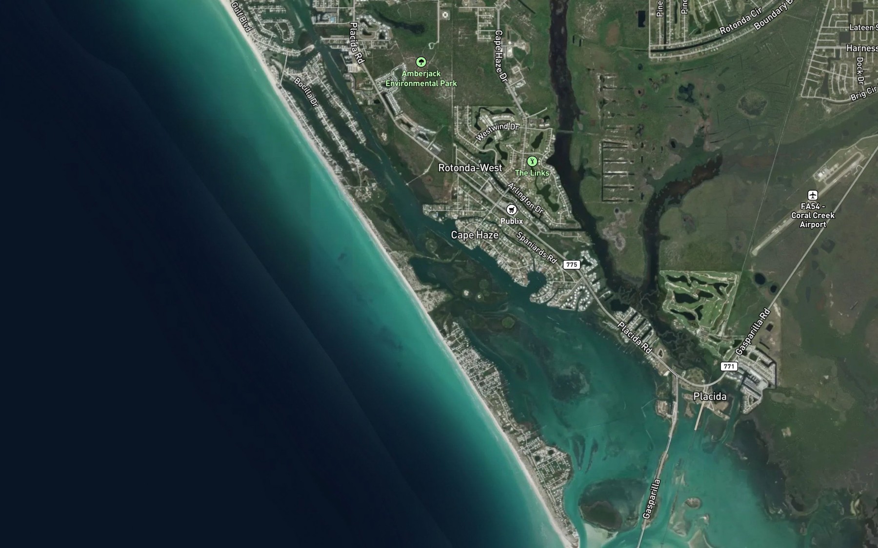 Satellite map of the Rambler Hole