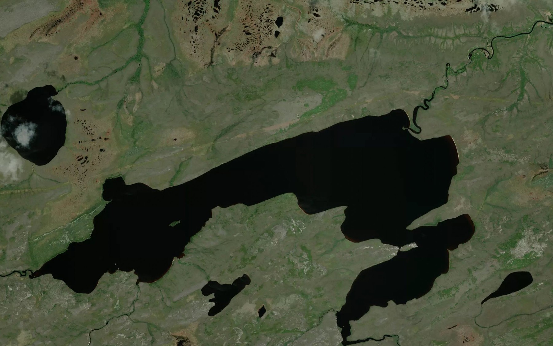Satellite map of the Lac Causabiscau