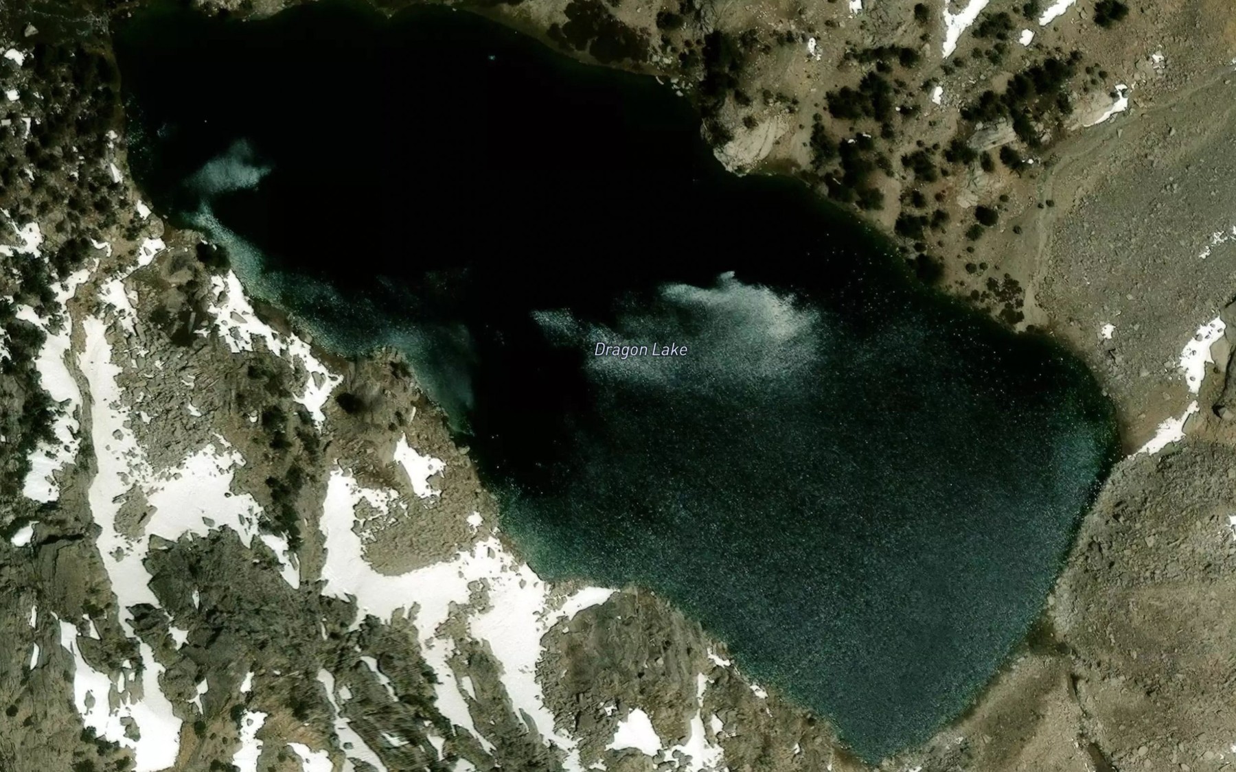 Satellite map of the Dragon Lake