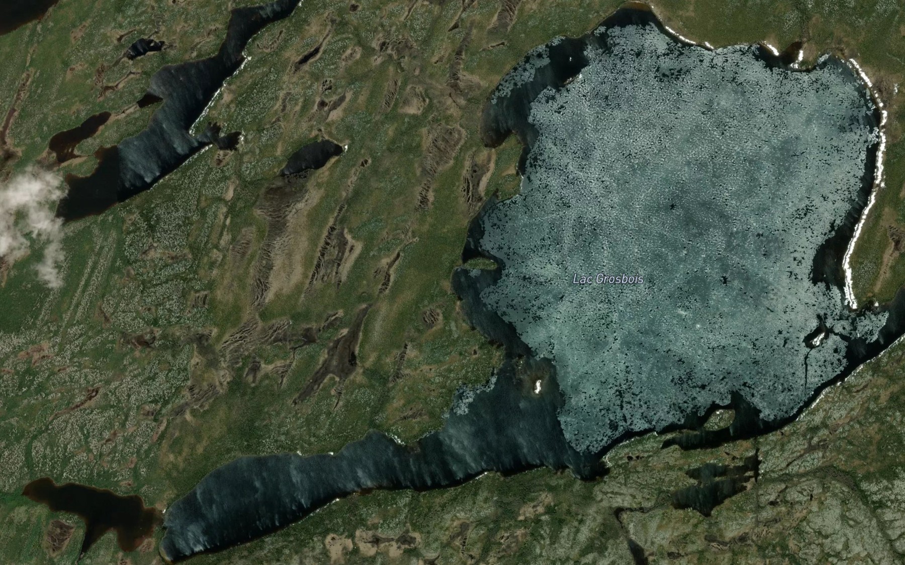Satellite map of the Lac Grosbois