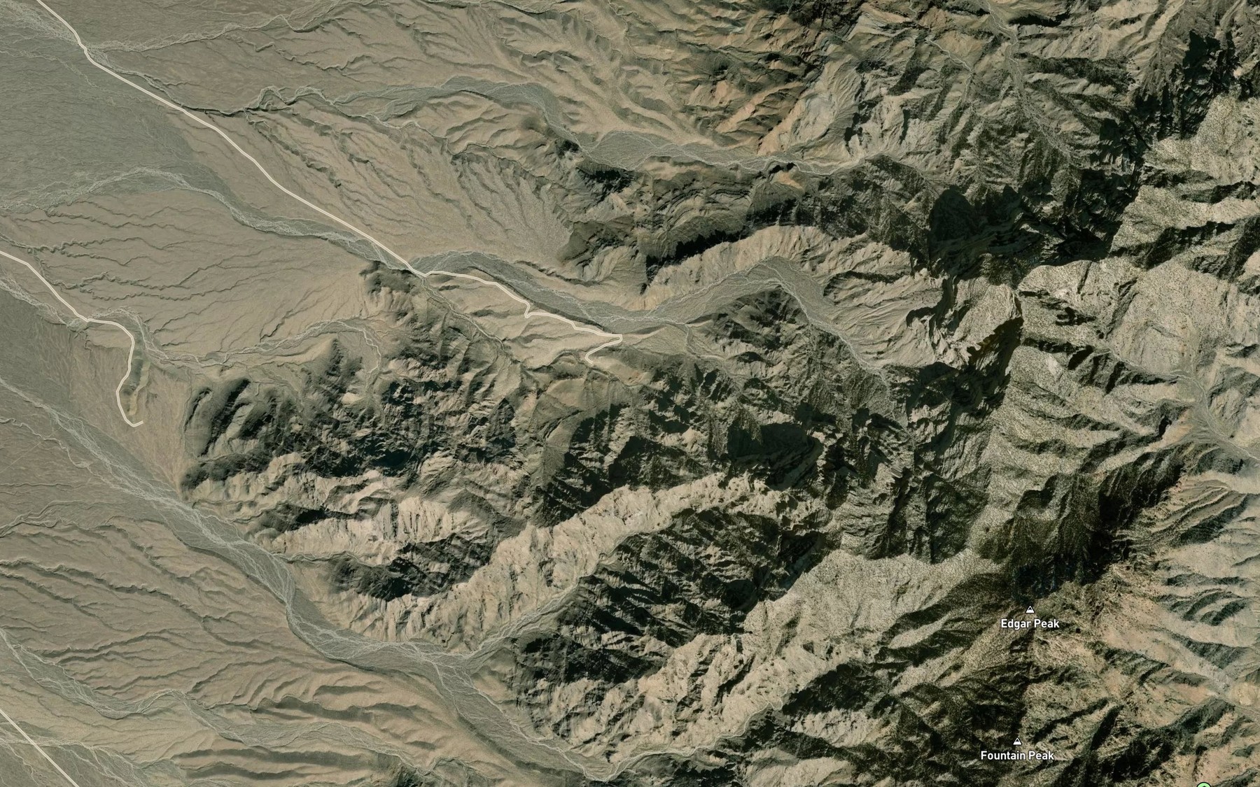 Satellite map of the Cornfield Spring
