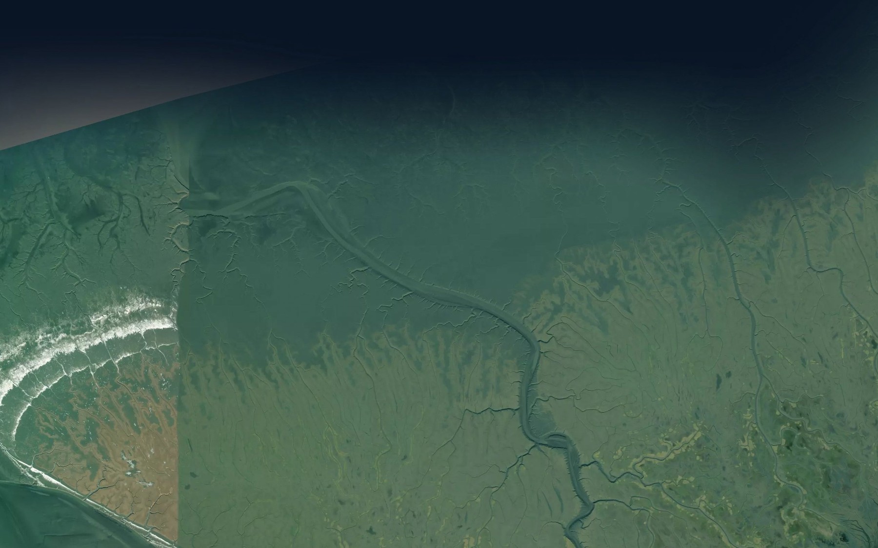 Satellite map of the Big Indian Creek