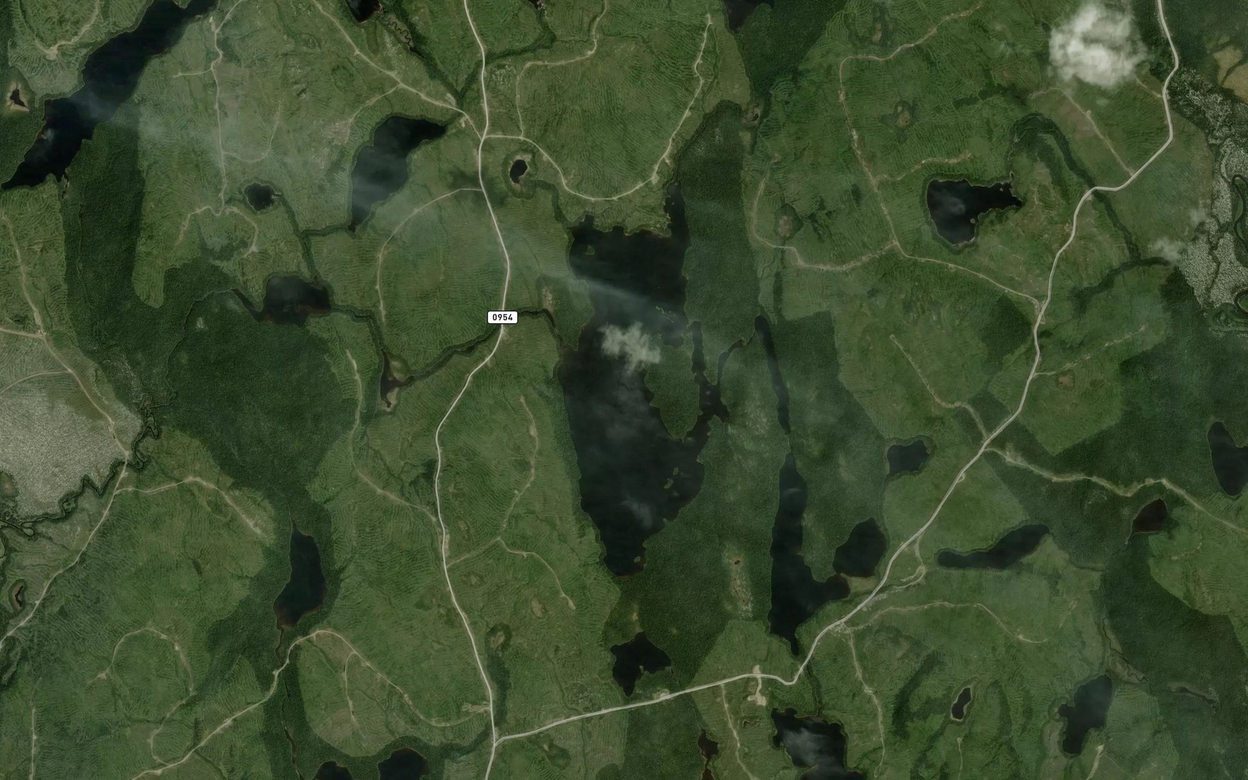 Satellite map of the Lac de la Grande Ile