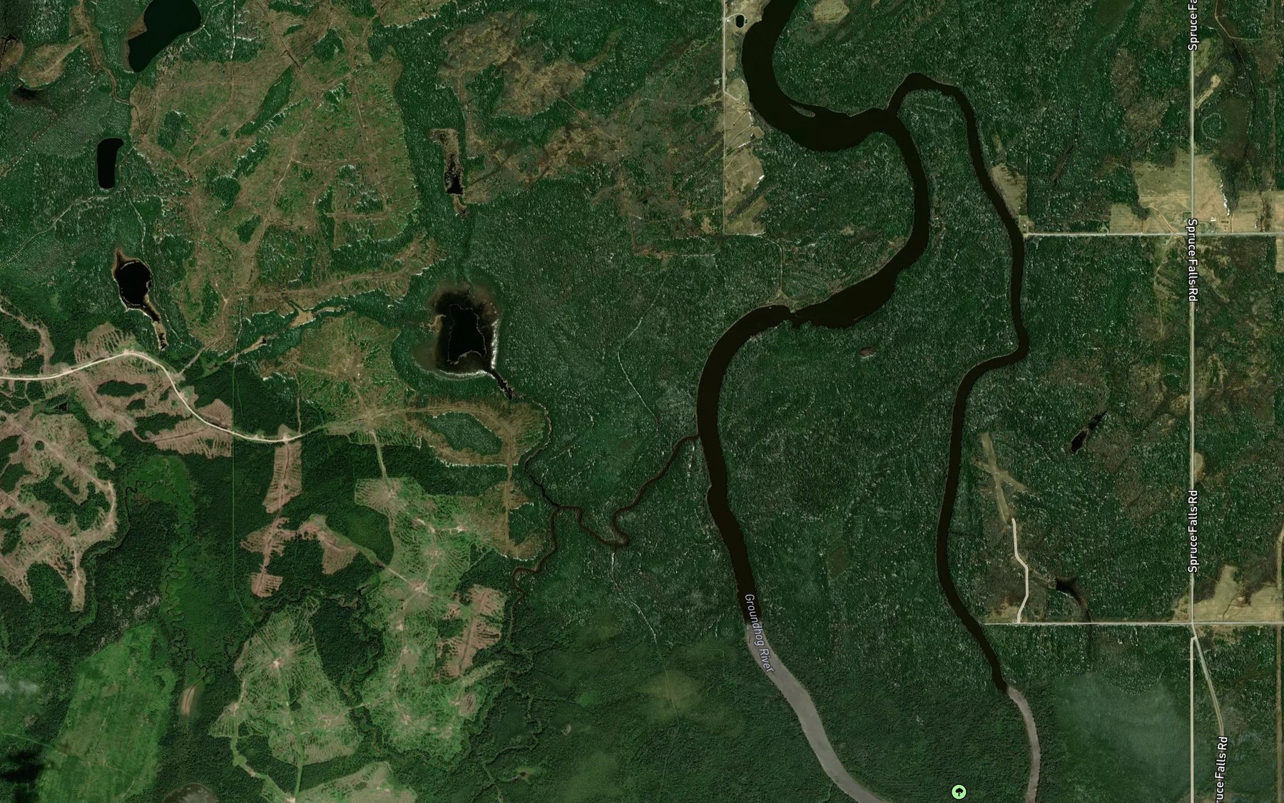 Satellite map of the Nansen Creek