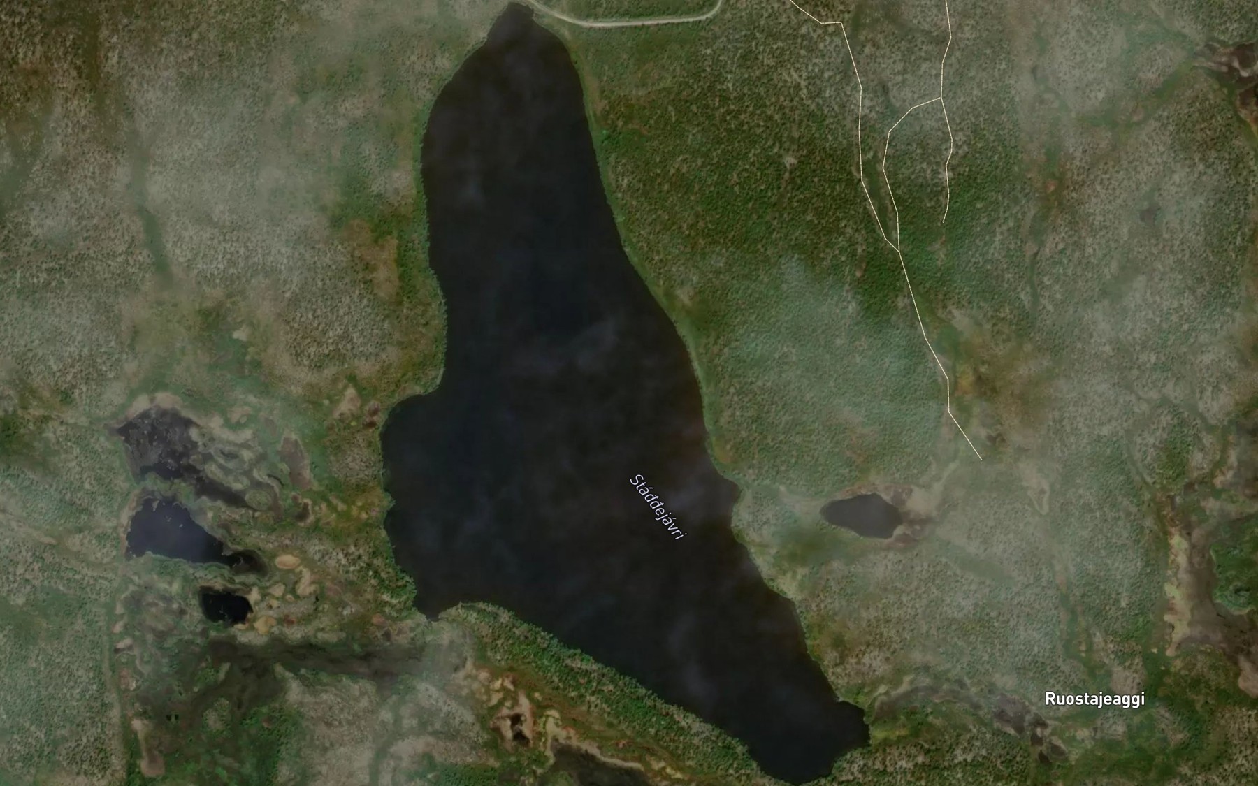 Satellite map of the Staggejavri