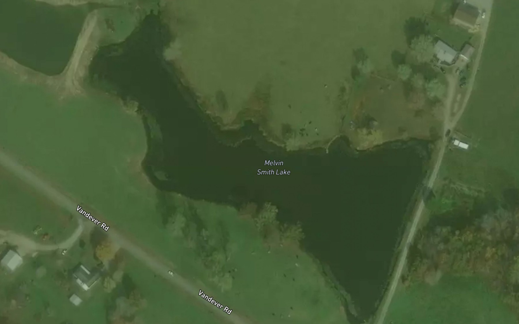 Satellite map of the Melvin Smith Lake