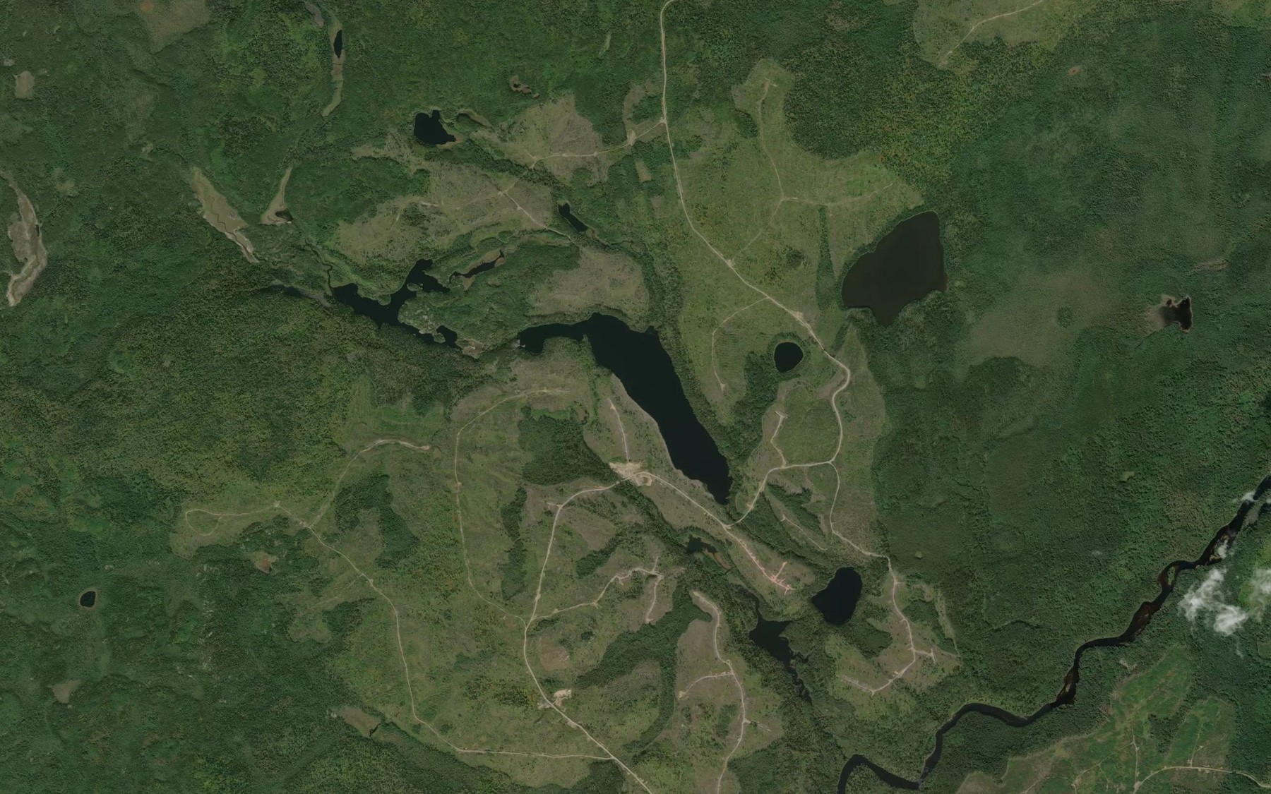 Satellite map of the Grimm Lake
