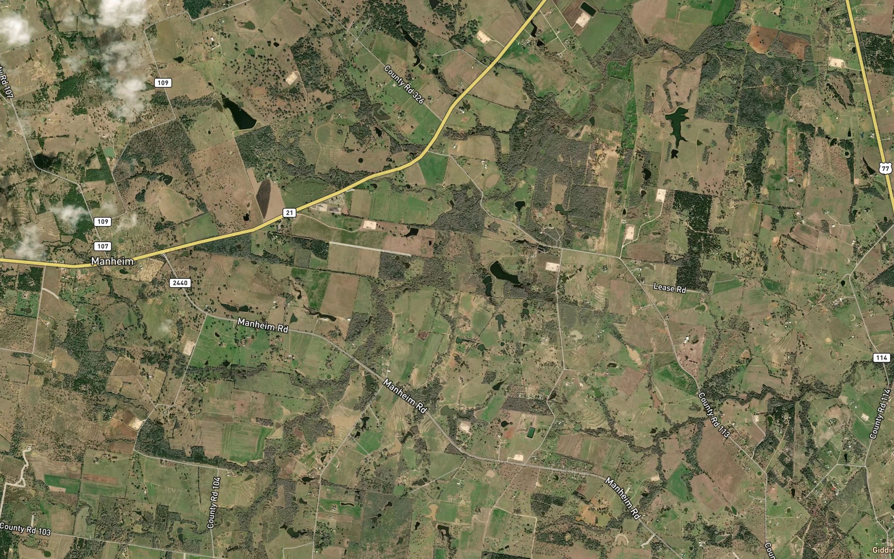 Satellite map of the Long Branch