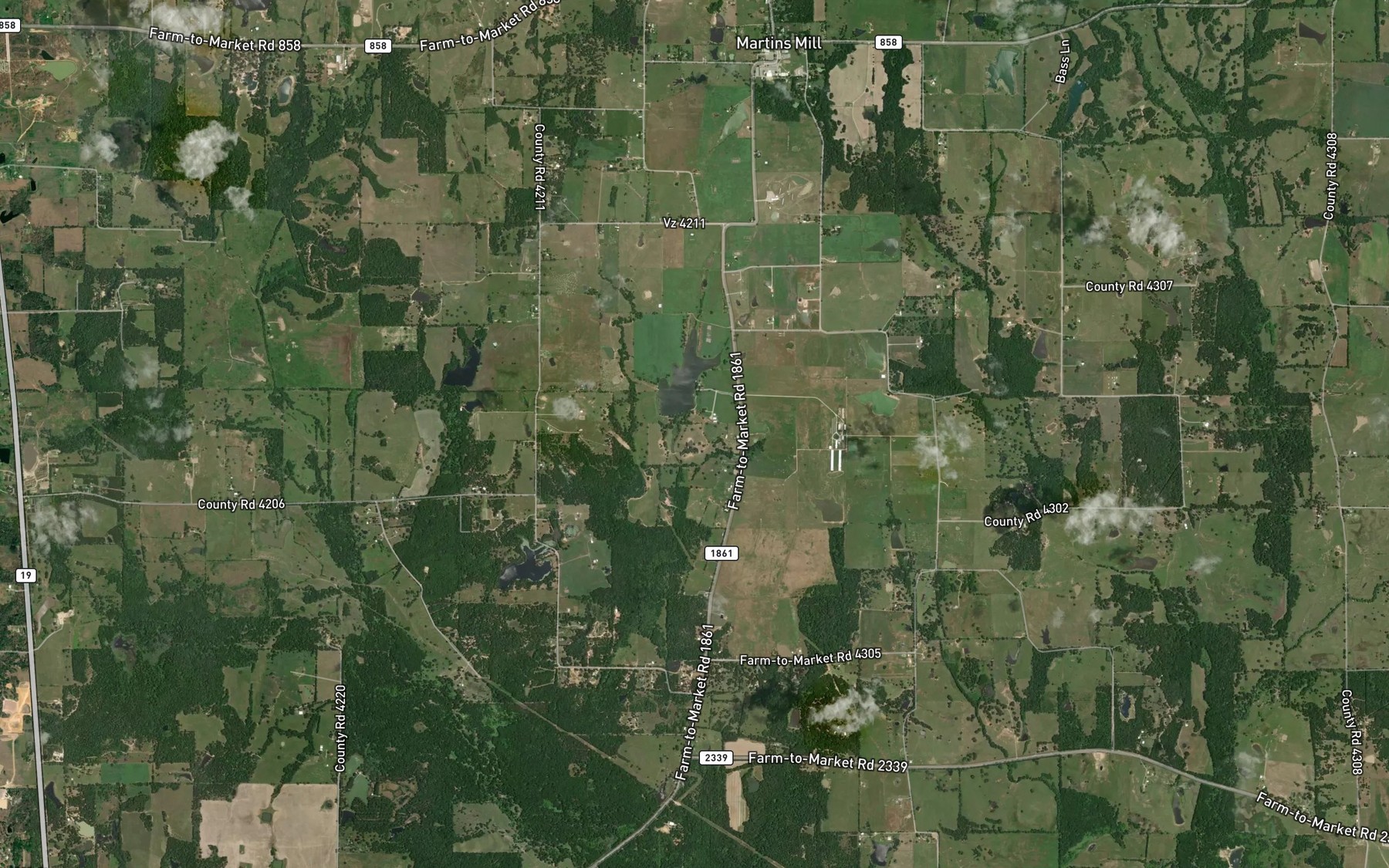 Satellite map of the Lowrie Lake