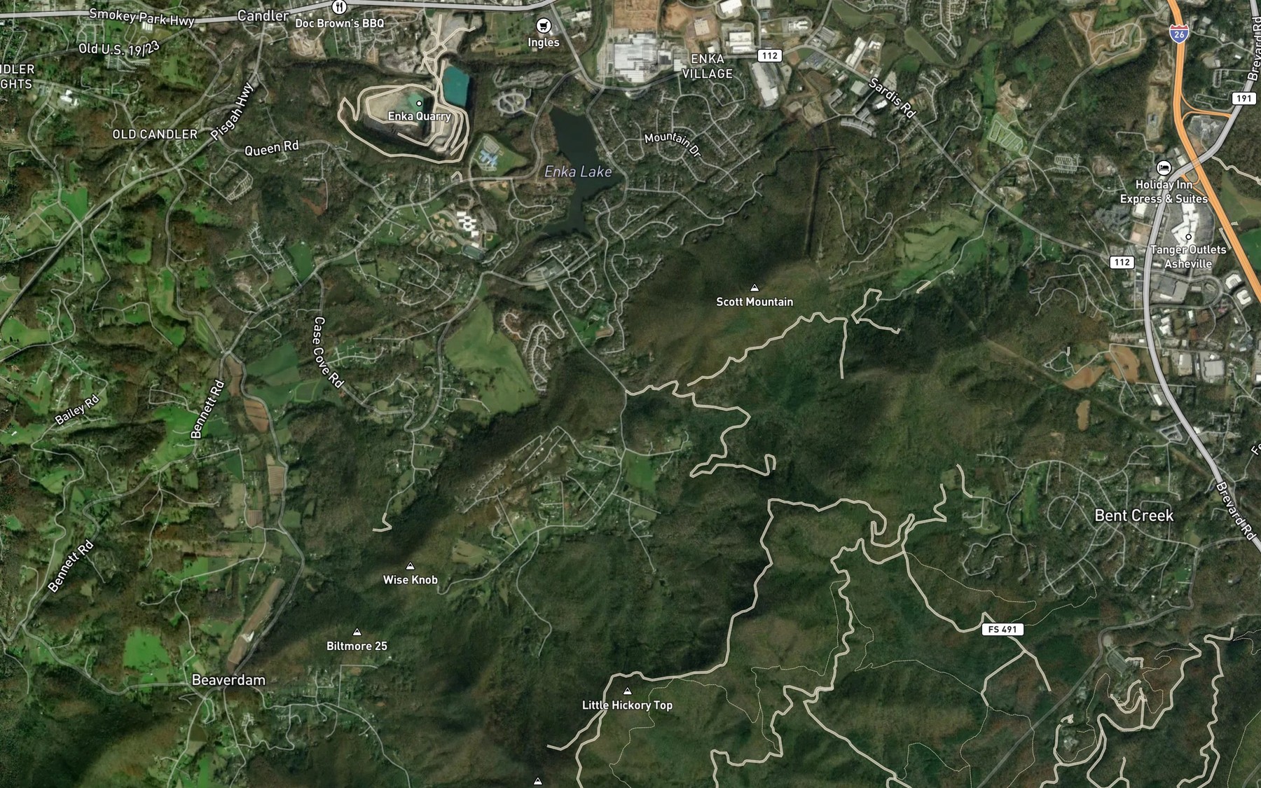 Satellite map of the Baldwin Field Branch
