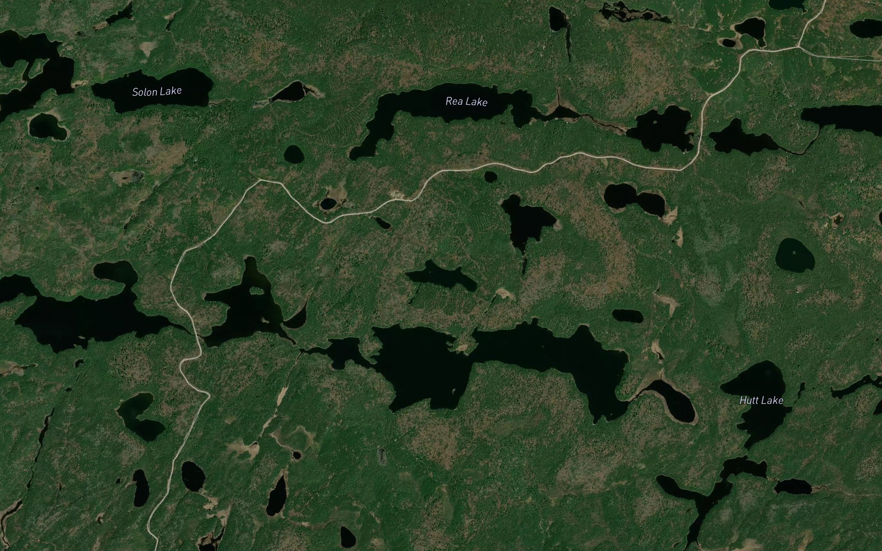 Satellite map of the Delos Lake