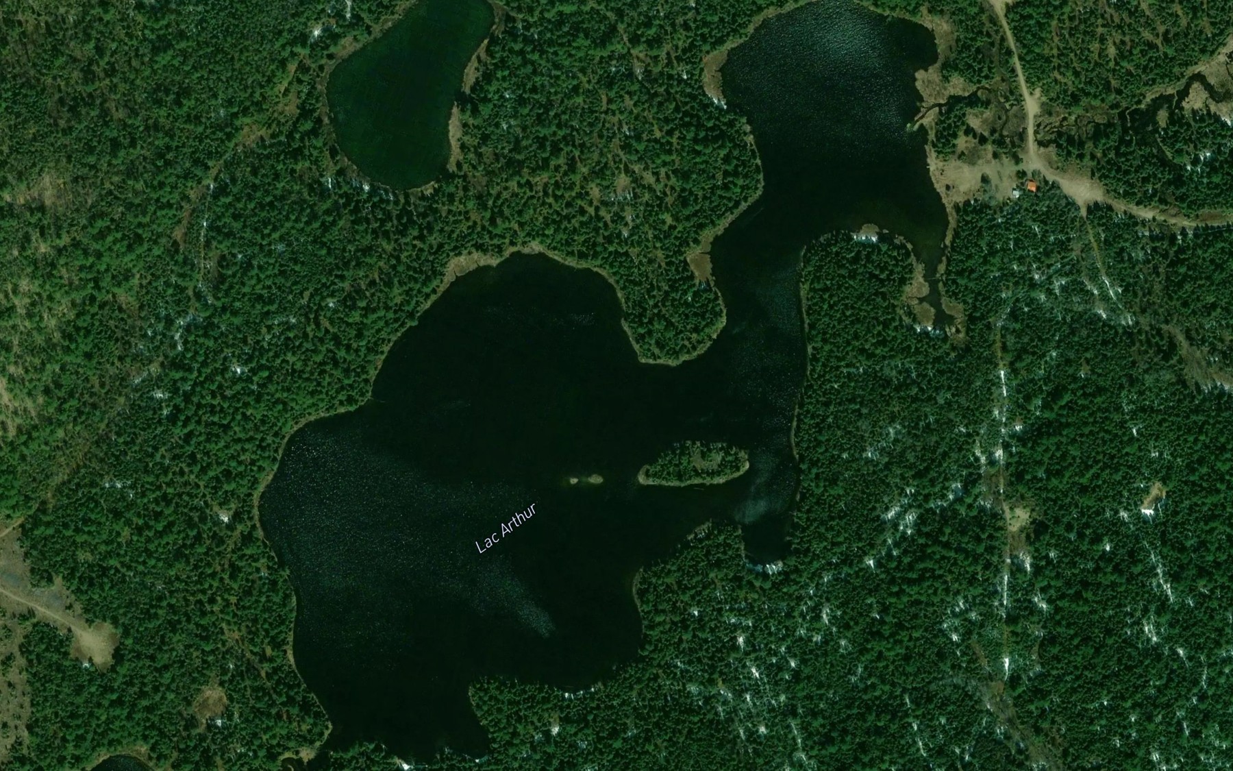 Satellite map of the Lac Arthur