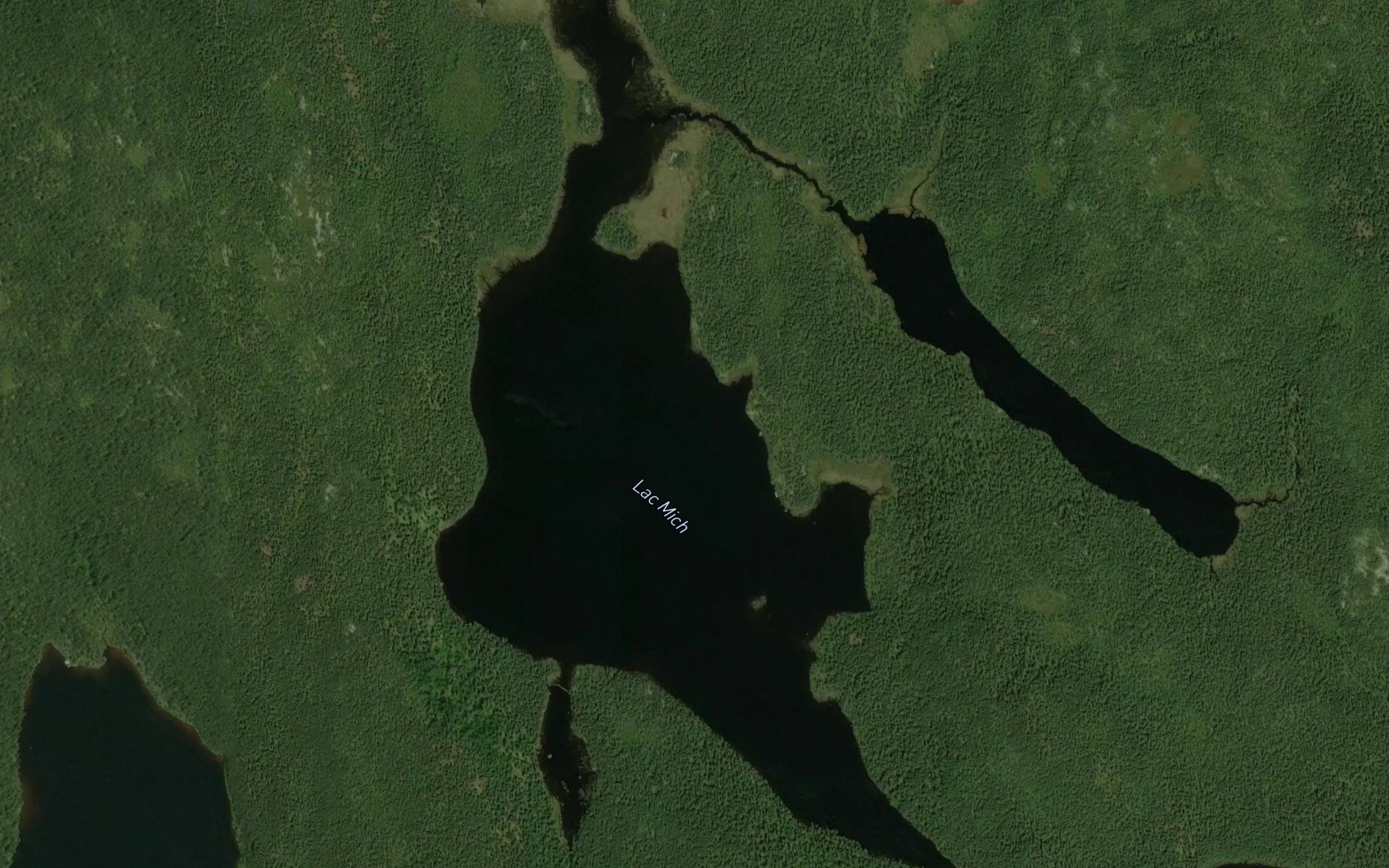 Satellite map of the Lac Mich