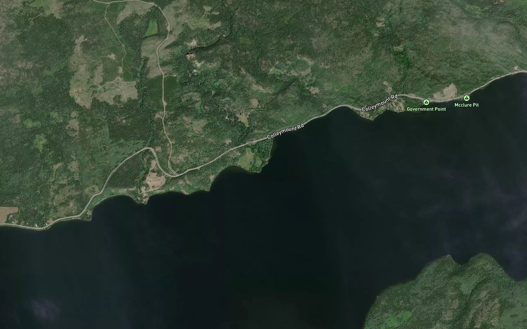 Satellite map of the Allin Creek