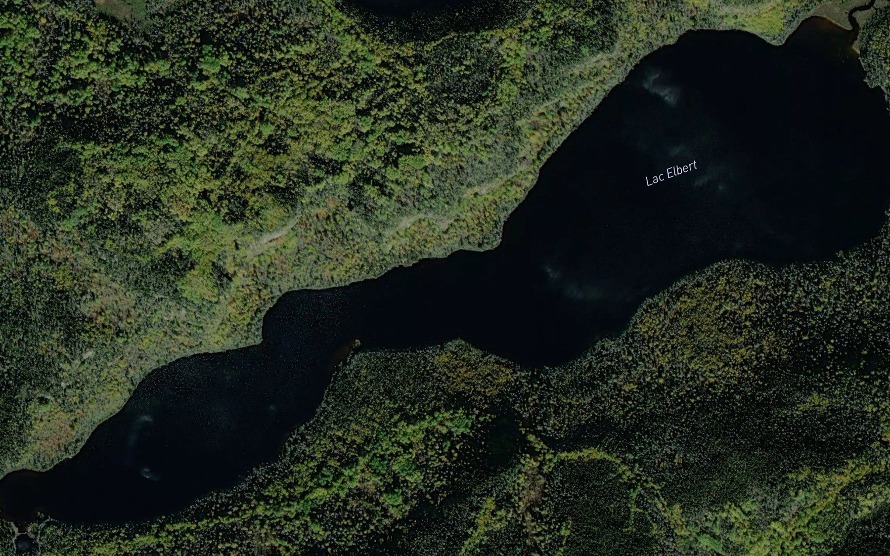 Satellite map of the Lac Elbert