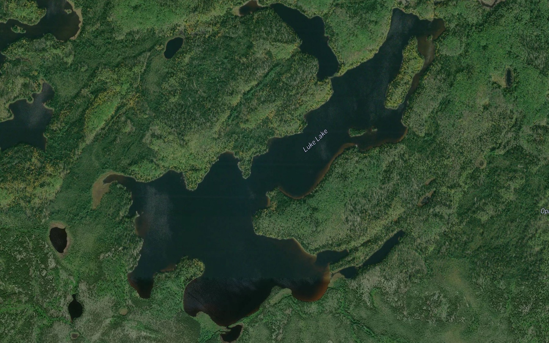 Satellite map of the Luke Lake