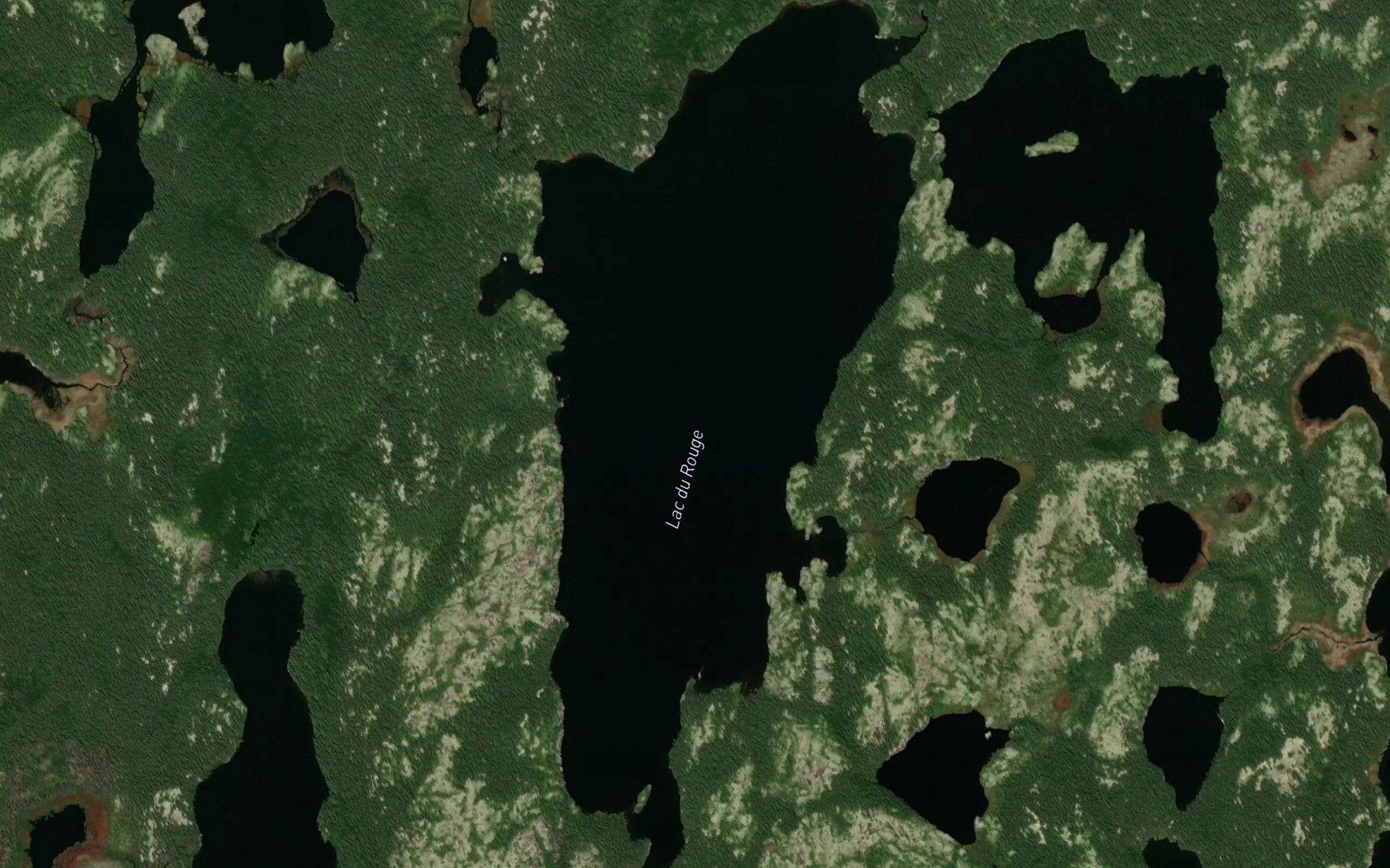 Satellite map of the Lac du Rouge