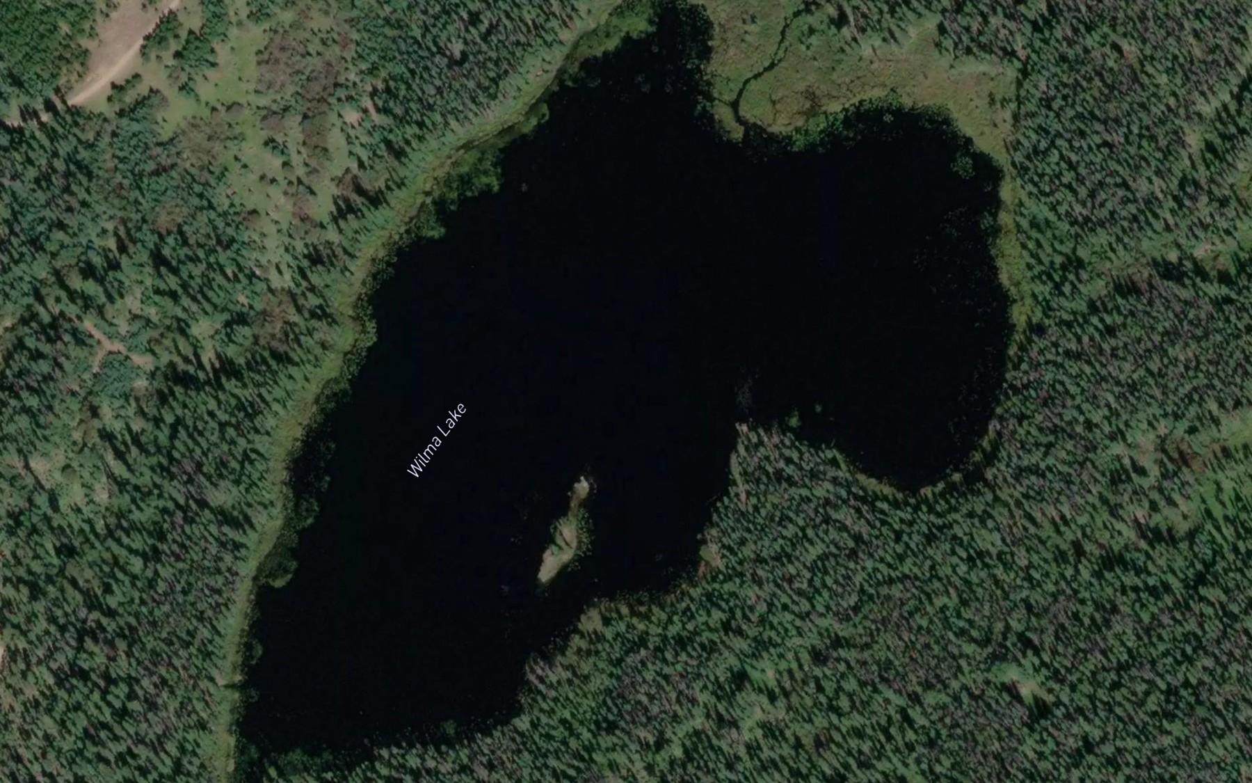 Satellite map of the Wilma Lake