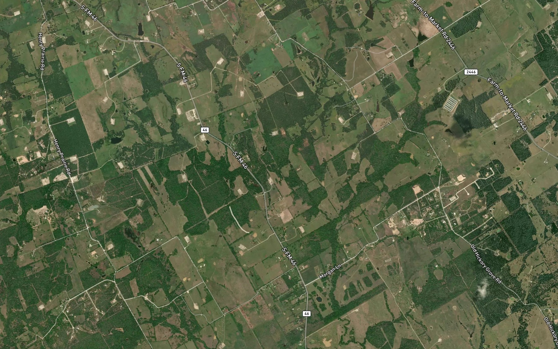 Satellite map of the Rocky Branch