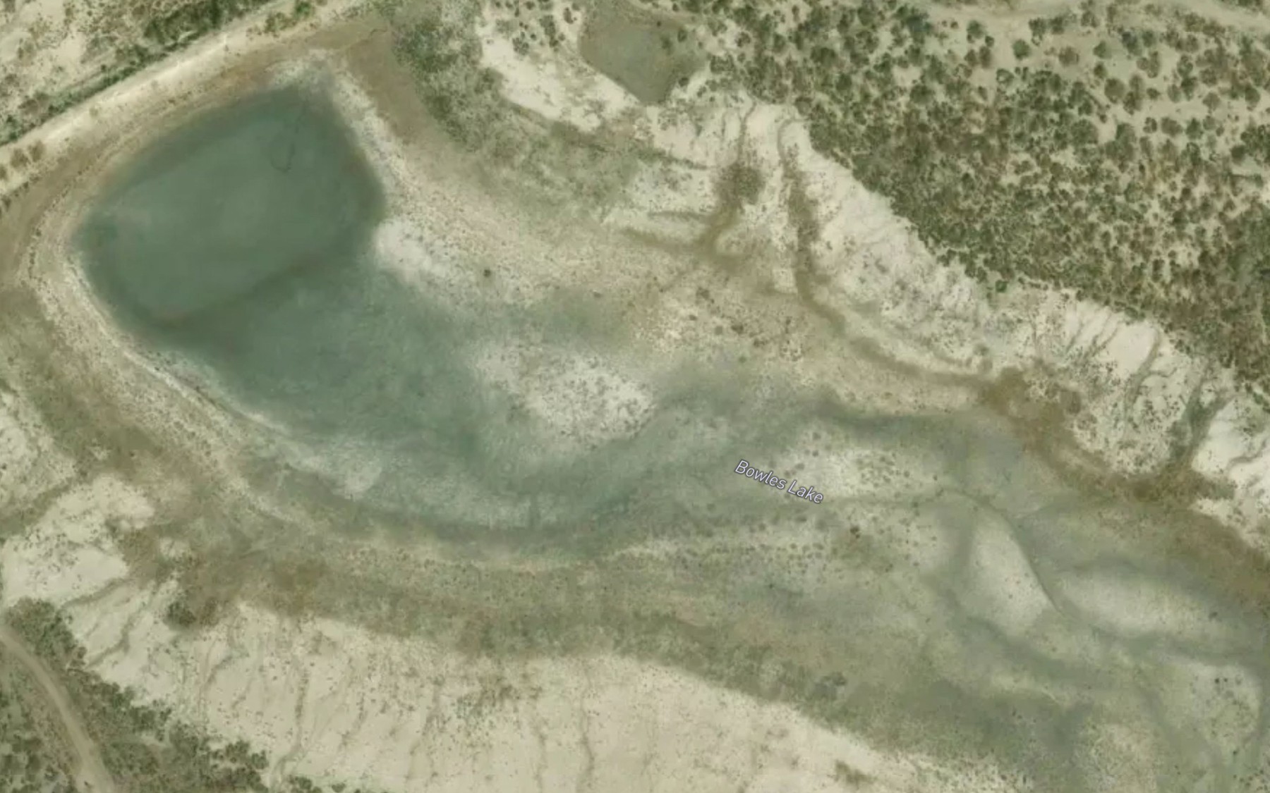 Satellite map of the Bowles Lake