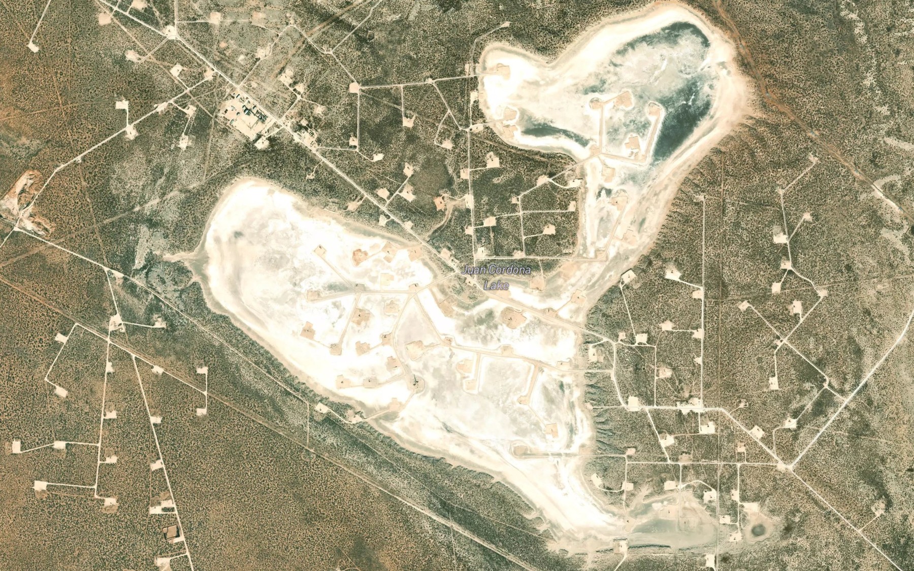 Satellite map of the Juan Cordona Lake