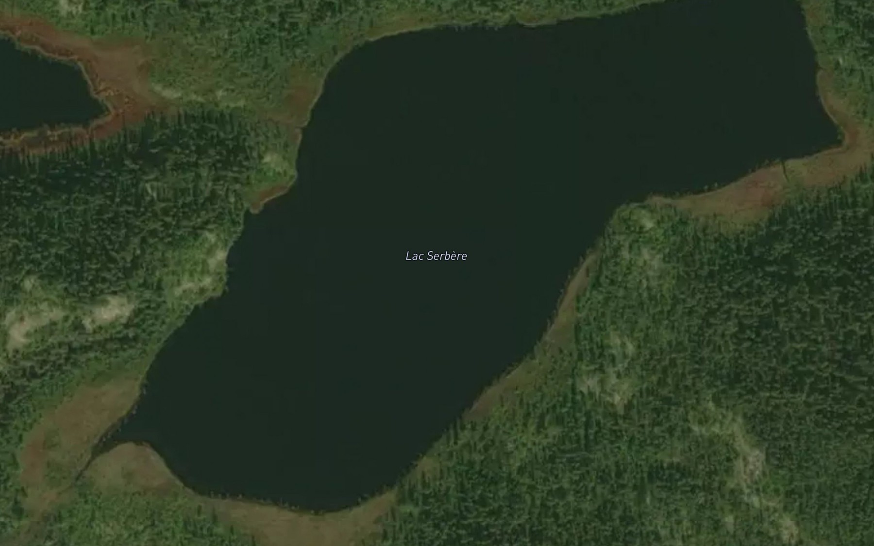 Satellite map of the Lac Serbere