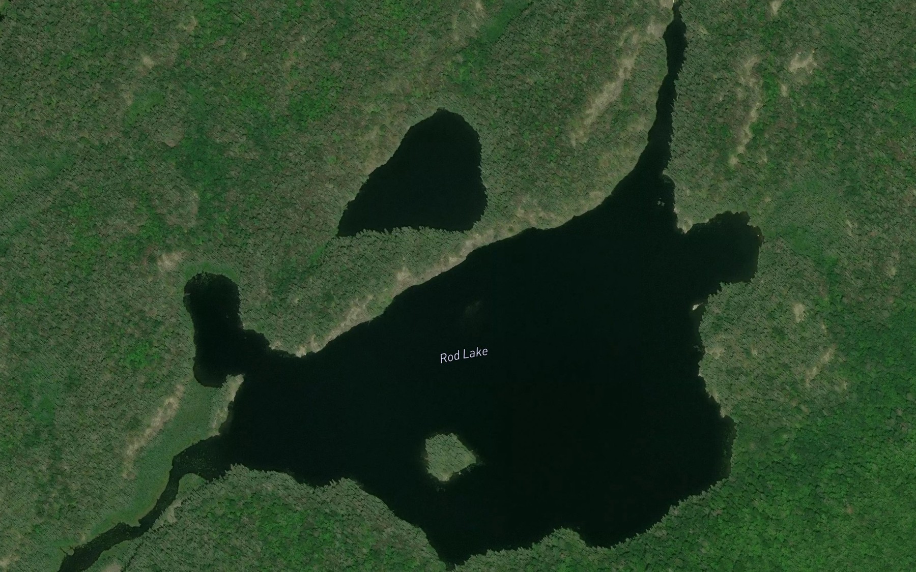 Satellite map of the Rod Lake