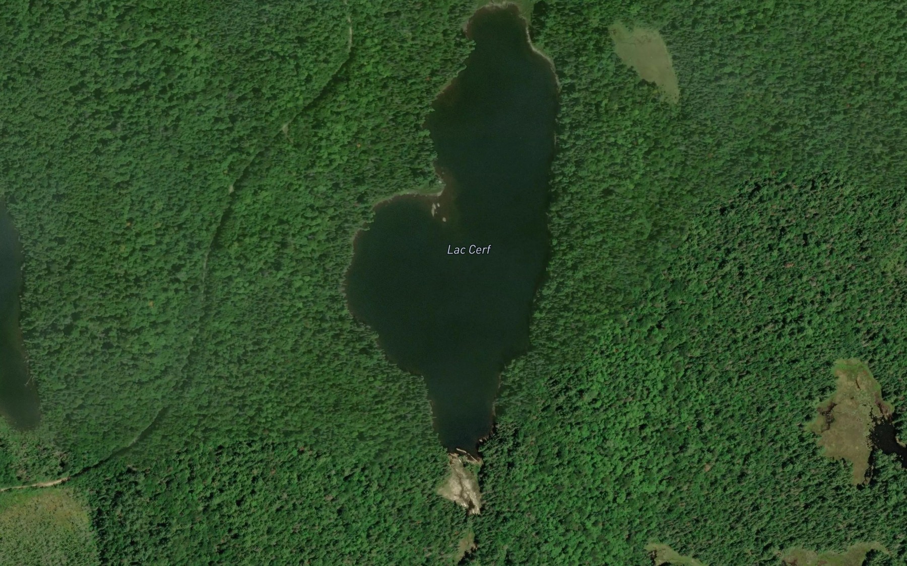 Satellite map of the Lac Cerf