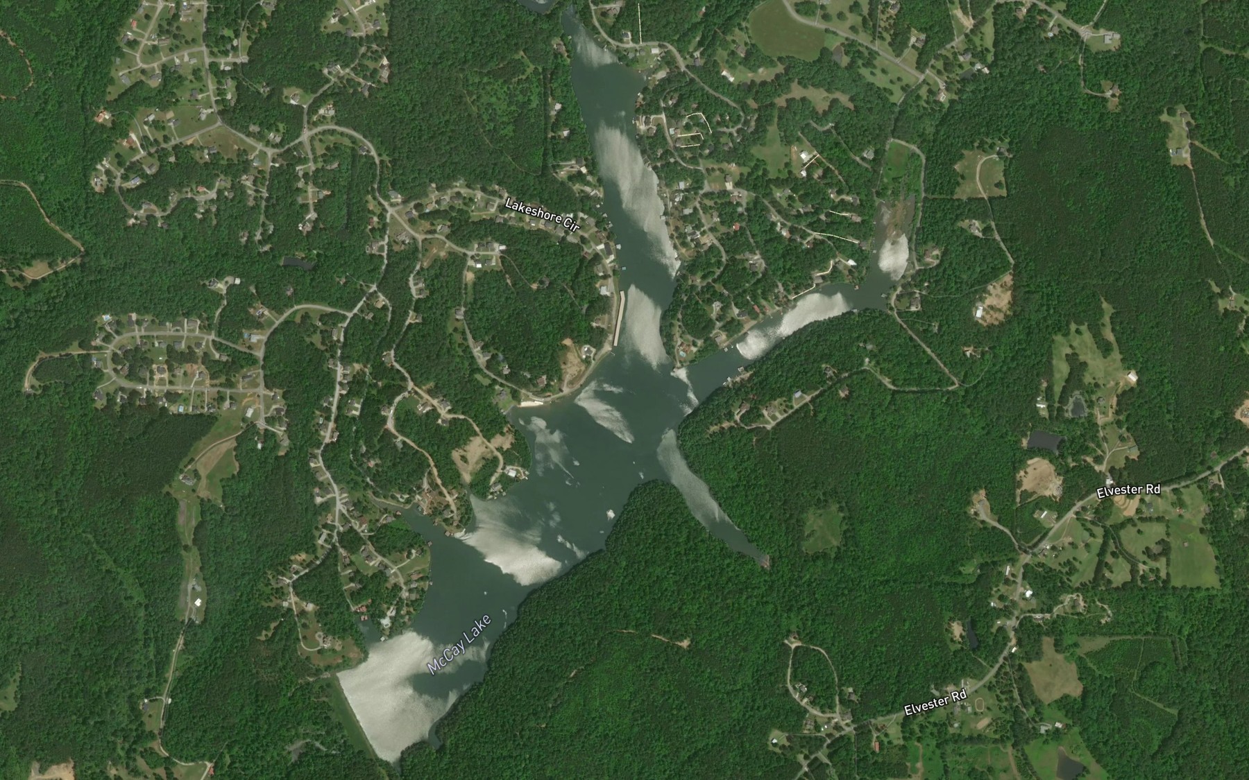 Satellite map of the McCay Lake
