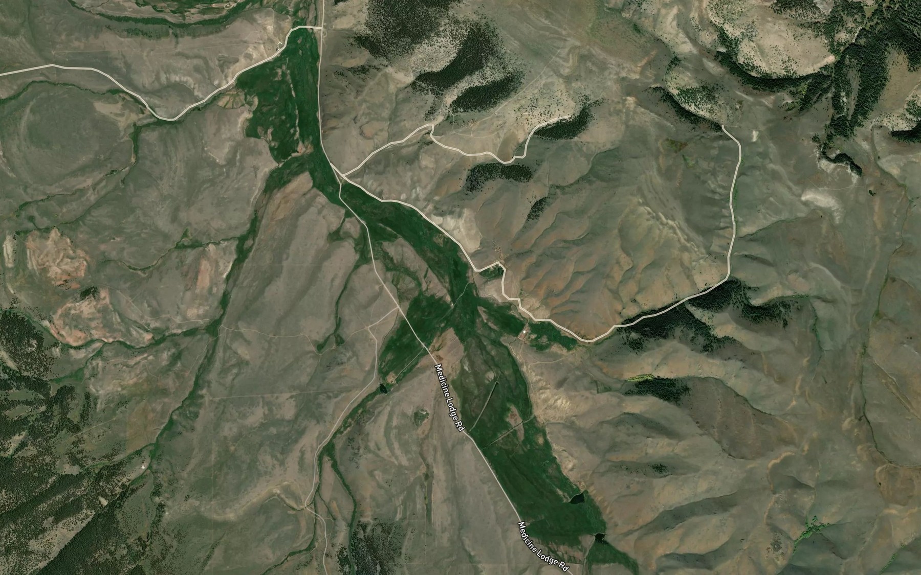 Satellite map of the Law Creek