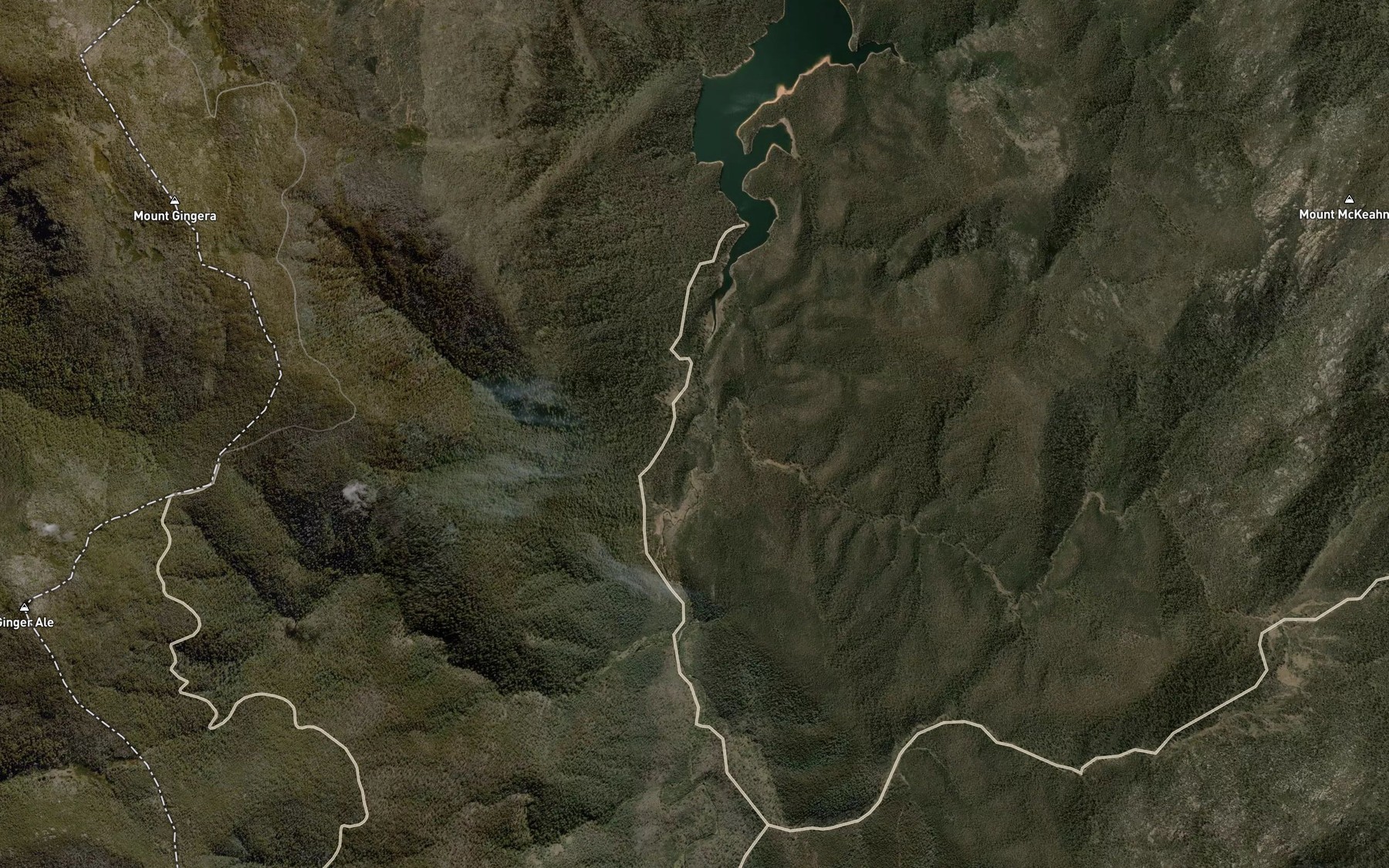Satellite map of the Long Creek