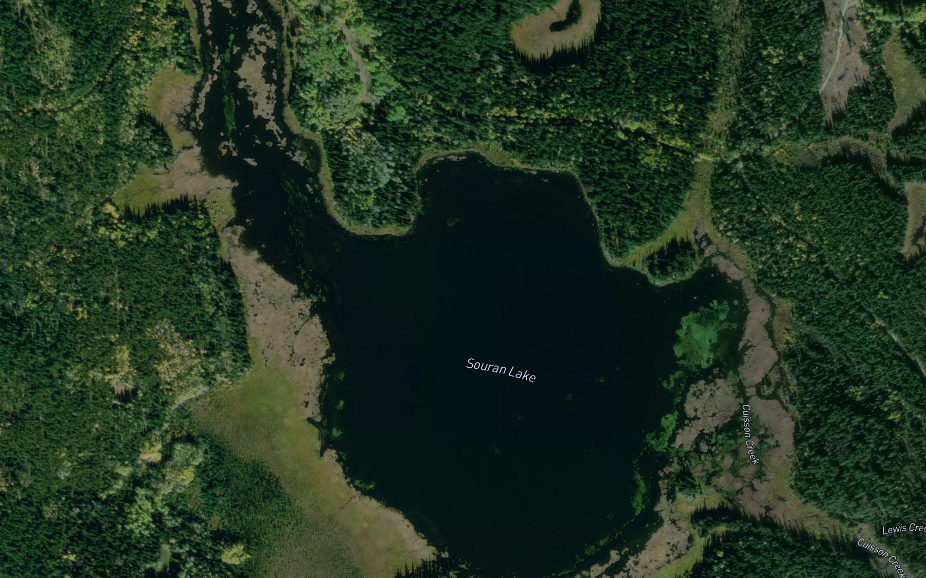 Satellite map of the Souran Lake
