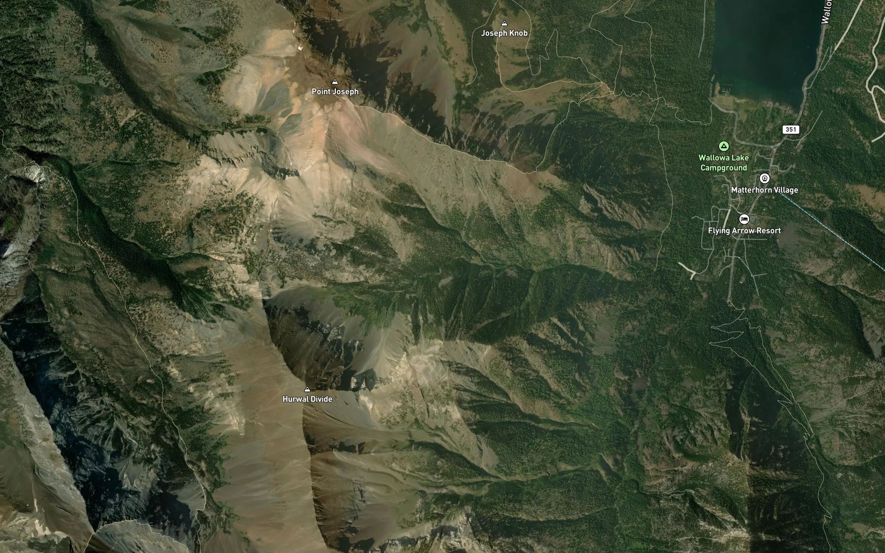 Satellite map of the Roudoth Spring