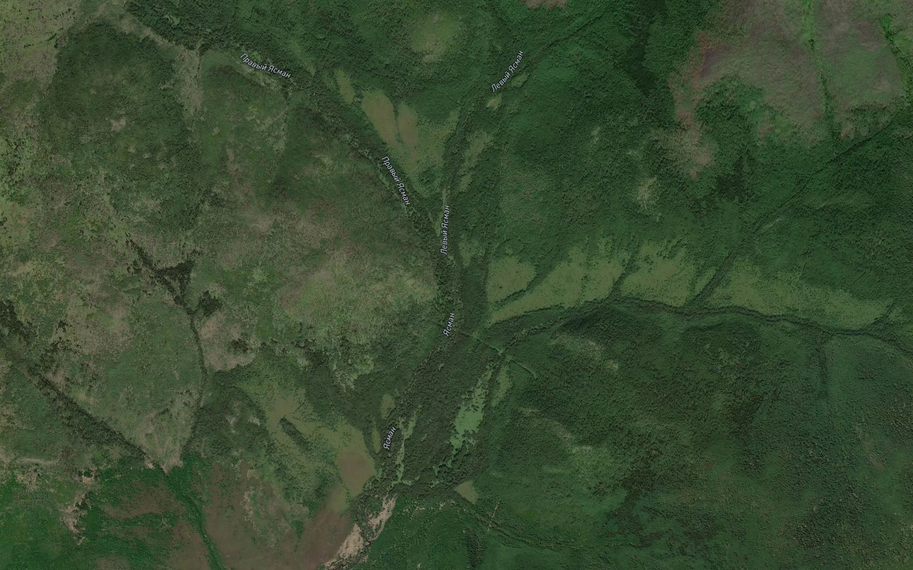 Satellite map of the Levyy Yasman