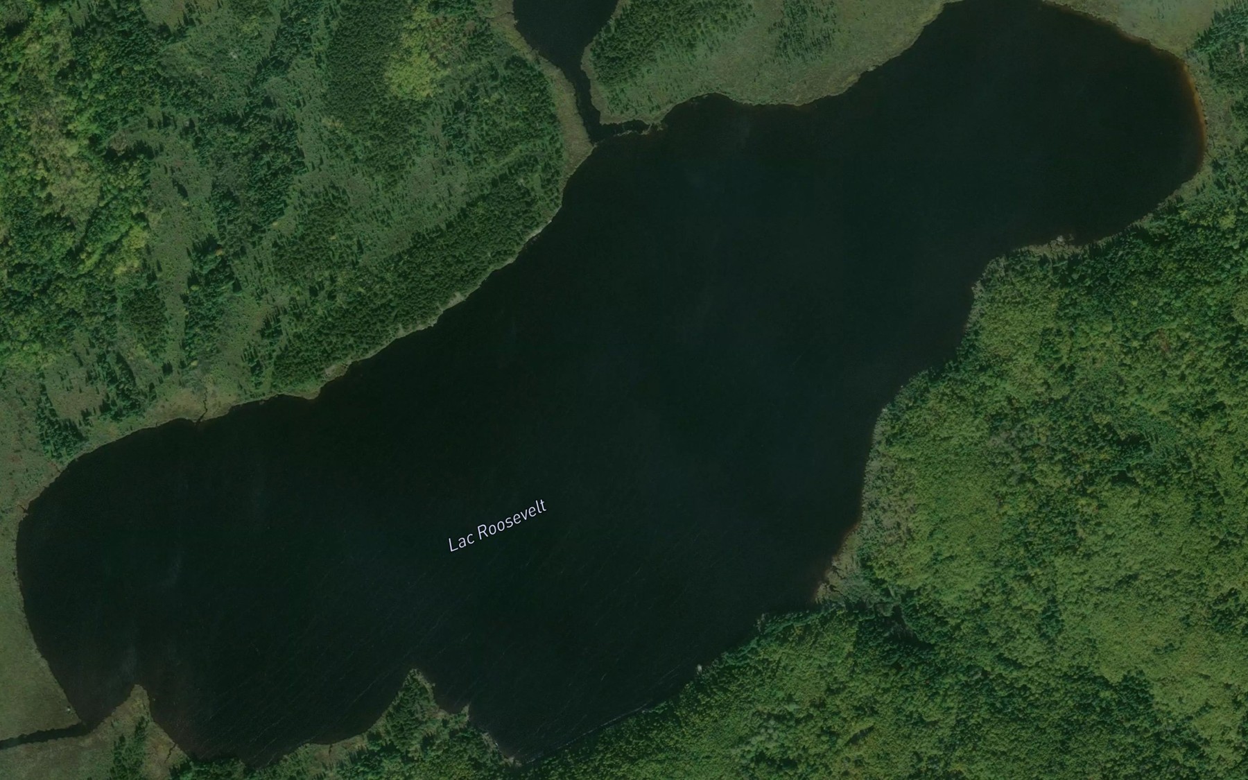 Satellite map of the Lac Roosevelt