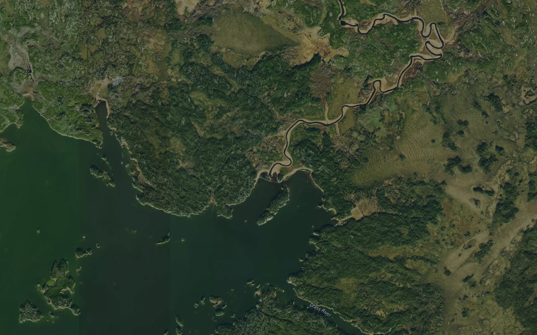 Satellite map of the Woosey Creek