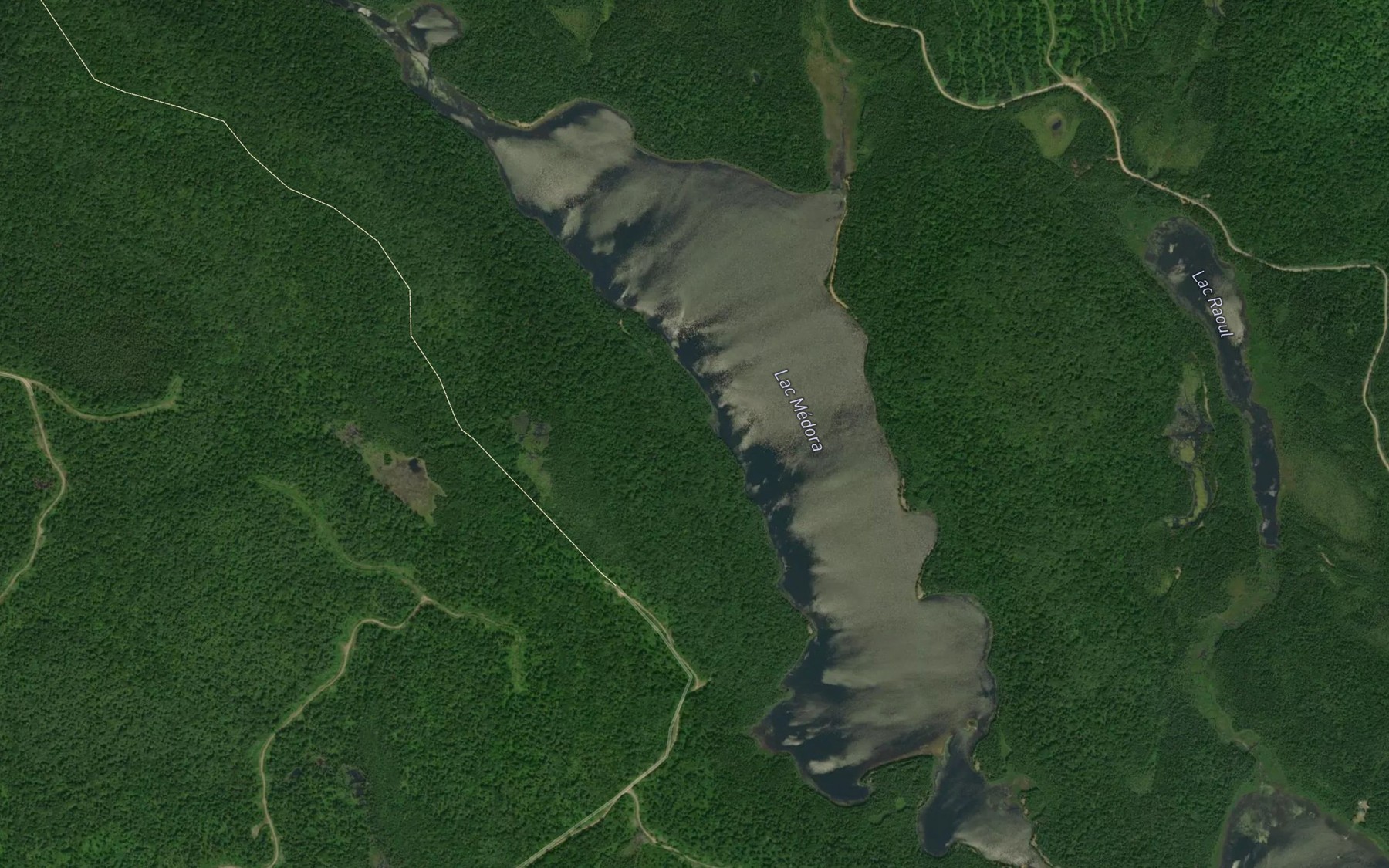 Satellite map of the Lac Medora