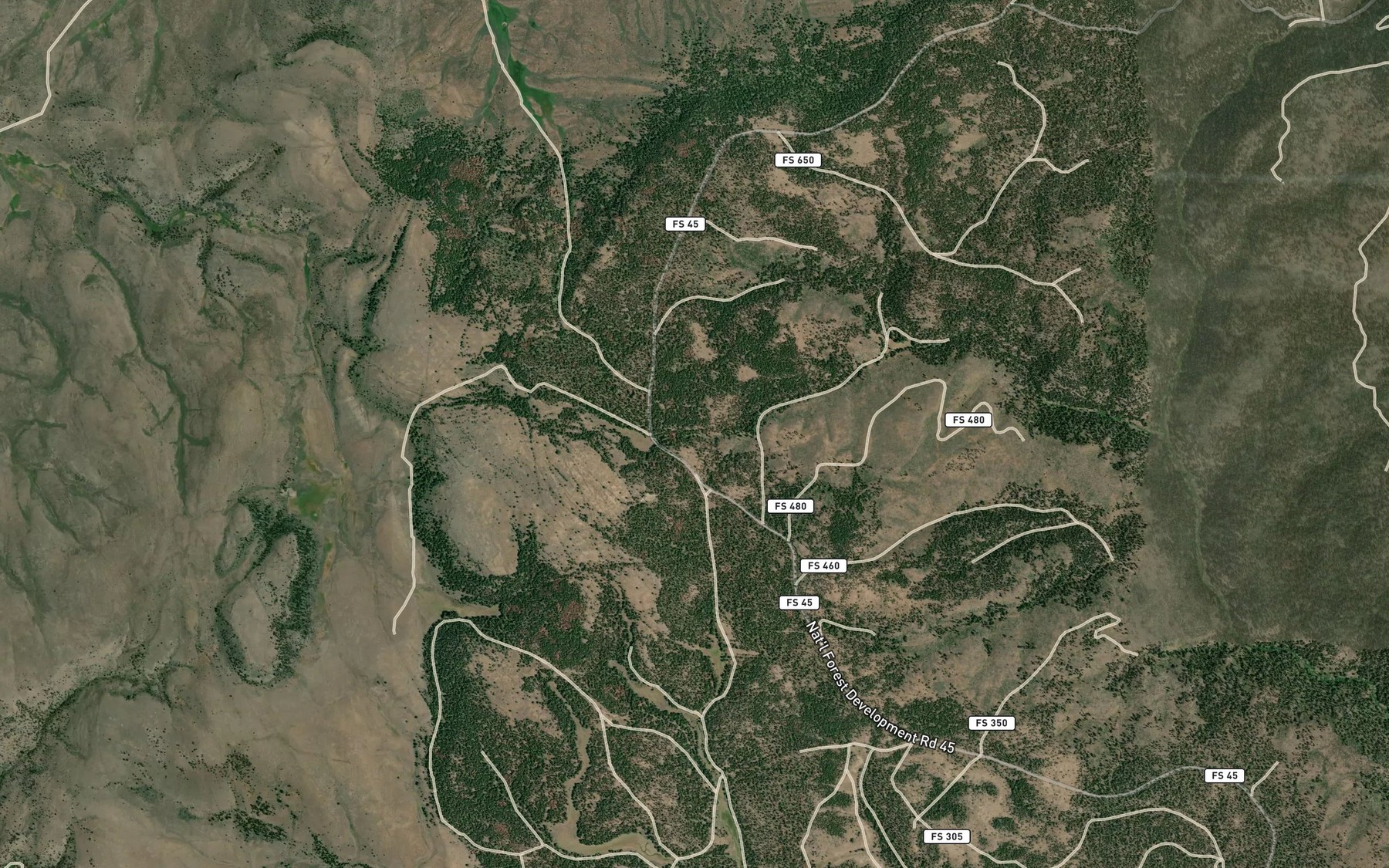 Satellite map of the Upper Hollenbeck Spring
