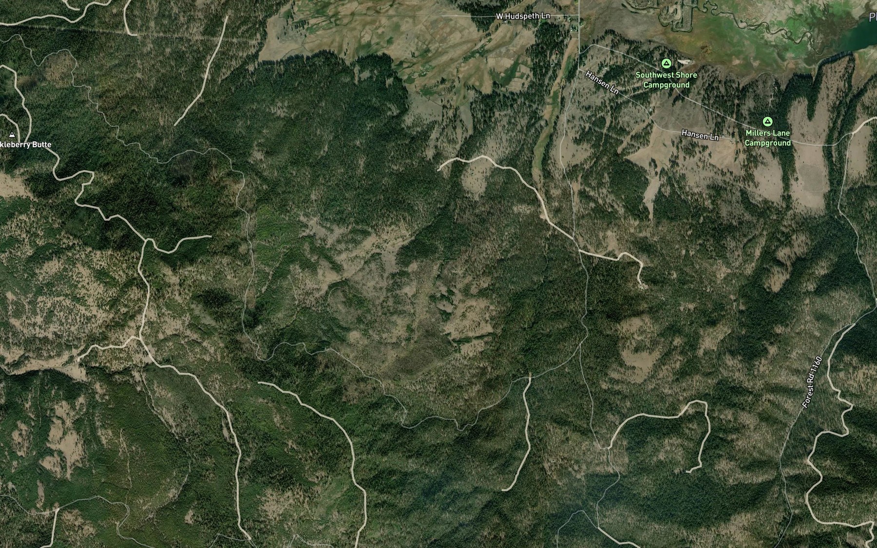 Satellite map of the Moody Spring