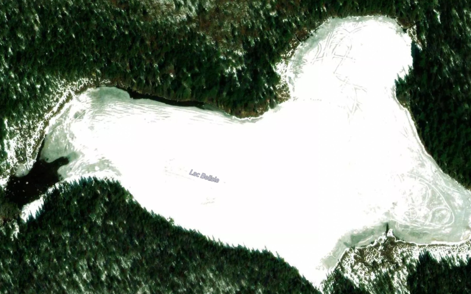 Satellite map of the Lac Belisle