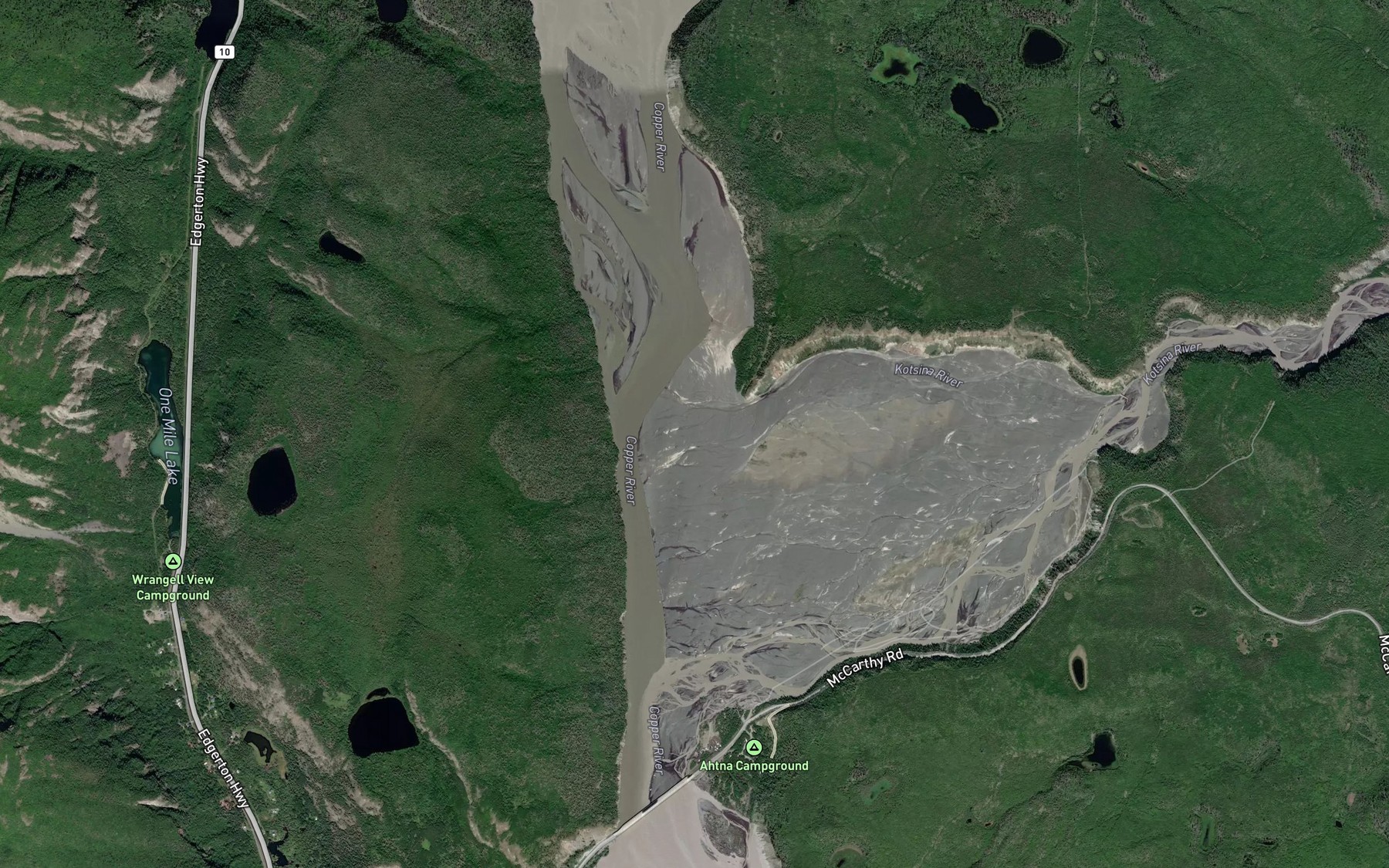 Satellite map of the Kotsina River
